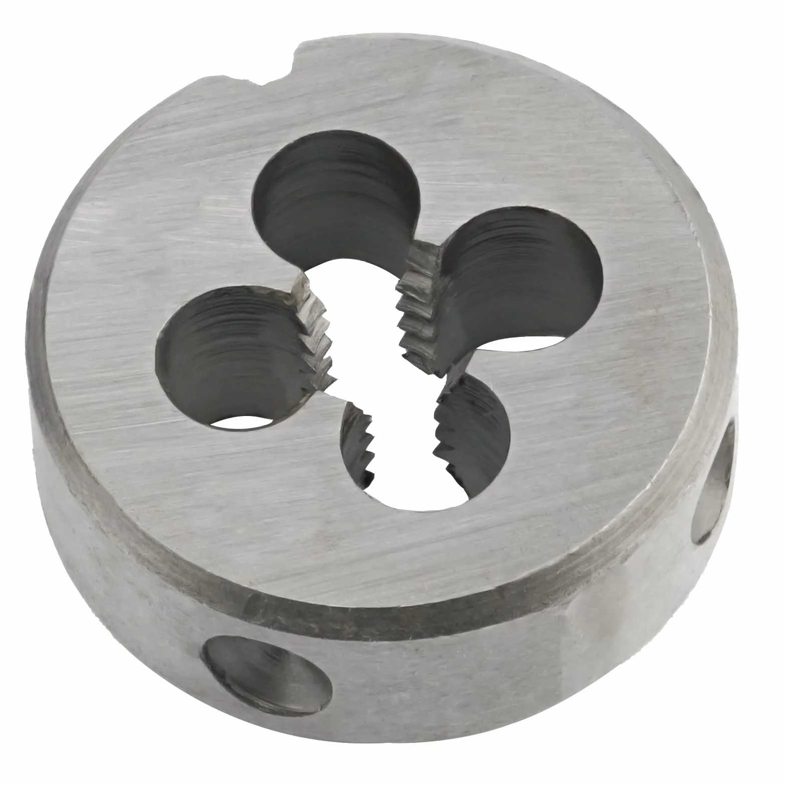 Zestaw gwintowników i narzynek metrycznych M2 x 0,4 mm, gwintownik maszynowy HSS M2 x 0,4 mm i narzynka okrągła ze stali narzędziowej stopowej M2 x 0,4 mm, prawa strona