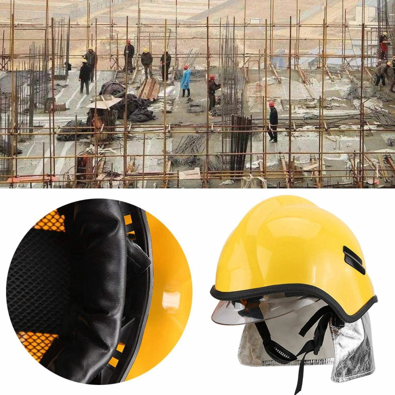 Kask ratowniczy, kask ochronny, hełm odporny na wysokie temperatury, z odpornością na wstrząsy elektryczne i ognioodpornością
