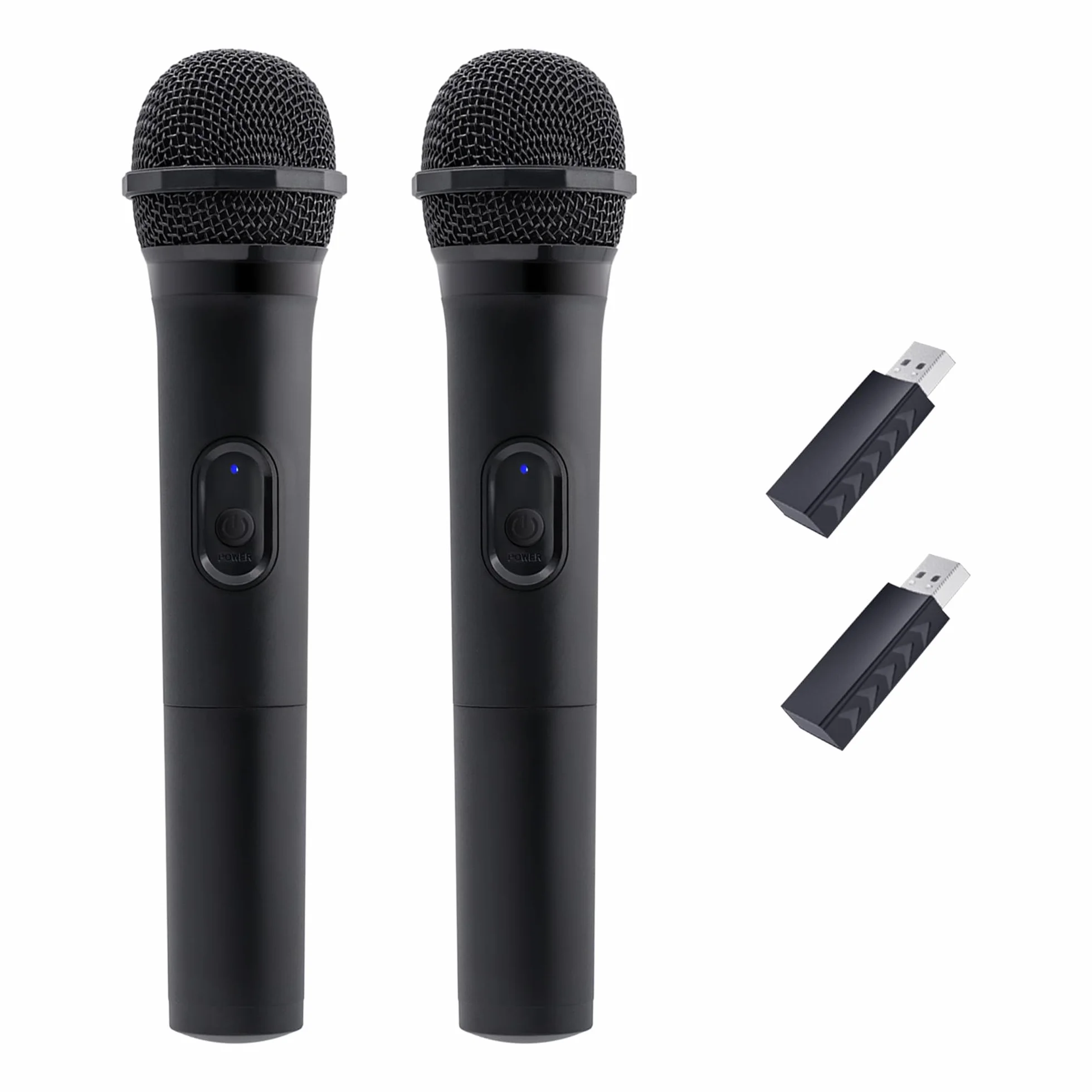 Mcbazel Bezprzewodowy Mikrofon Gamingowy do PS5/PS4/Pro/PS3/PS2/Xbox Series X|S/Xbox One X|S/Xbox One/360/NS Switch/Switch OLED/Wii/WiiU/PC, Niskie Opóźnienie, 2 Sztuki