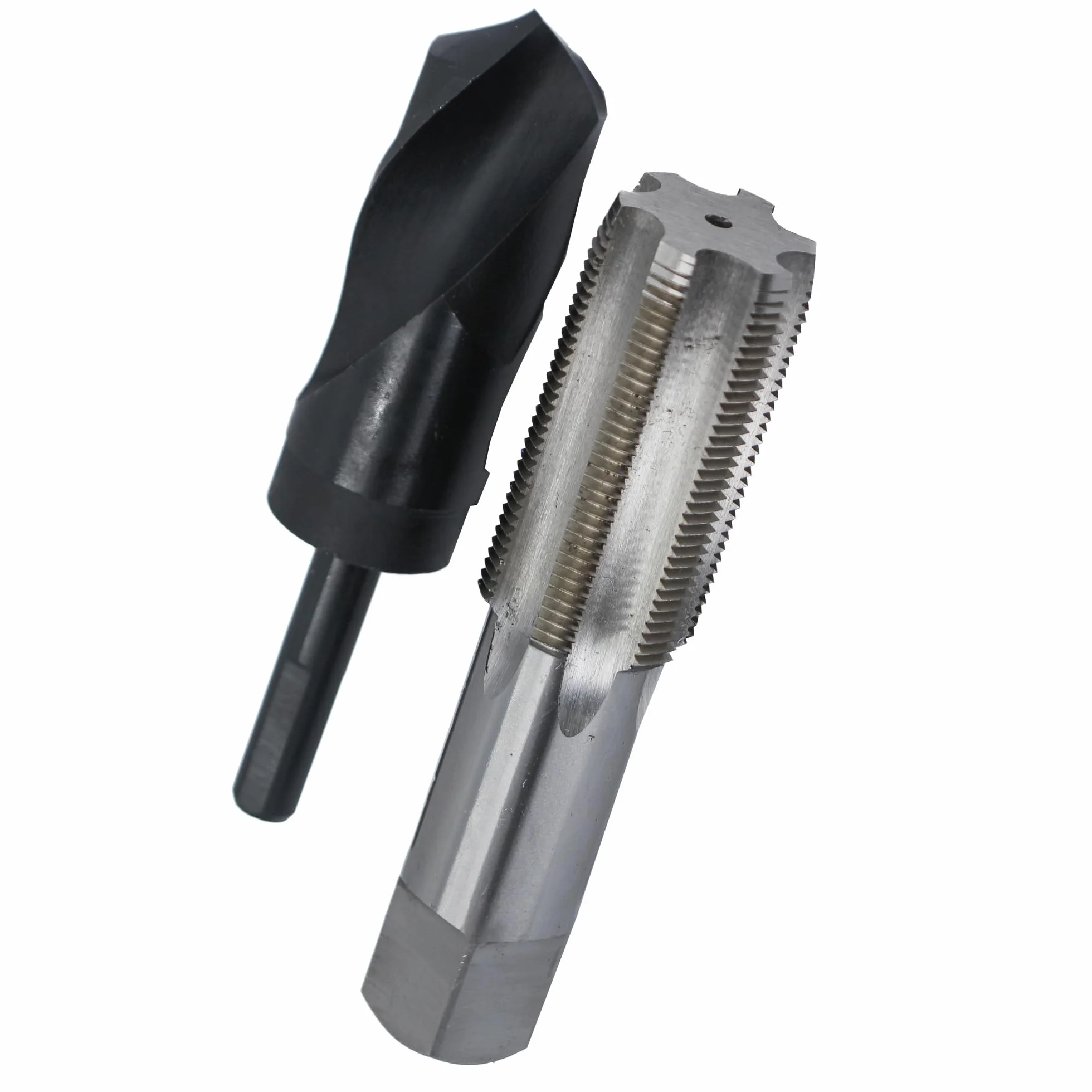 Drill America POU 1-1/2"-6 zestaw kranów i wierteł 1-1/2"-6 HSS wtyczka i 1-11/32" HSS 1/2" wiertło chwytowe w plastikowej obudowie