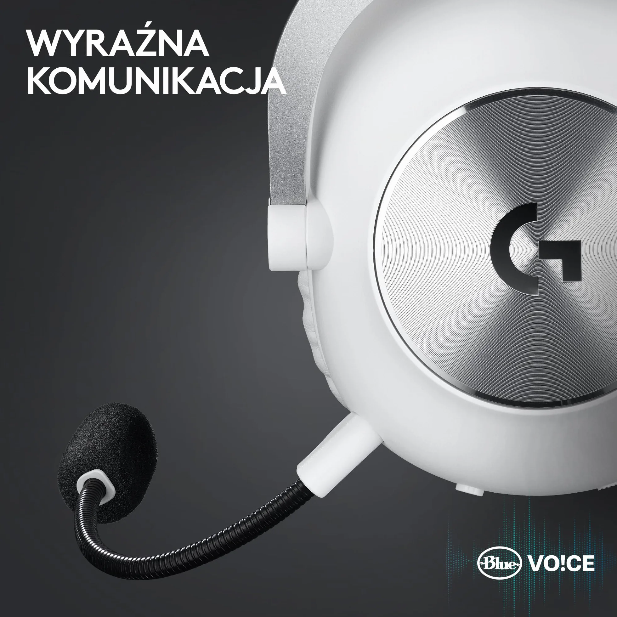 Logitech G PRO X 2 LIGHTSPEED Bezprzewodowe Słuchawki Grafenowe 50 mm DTS:X 2.0–7.1 Surround Bluetooth USB Aux 3,5 mm PC PS5 PS4 Nintendo Switch Biały