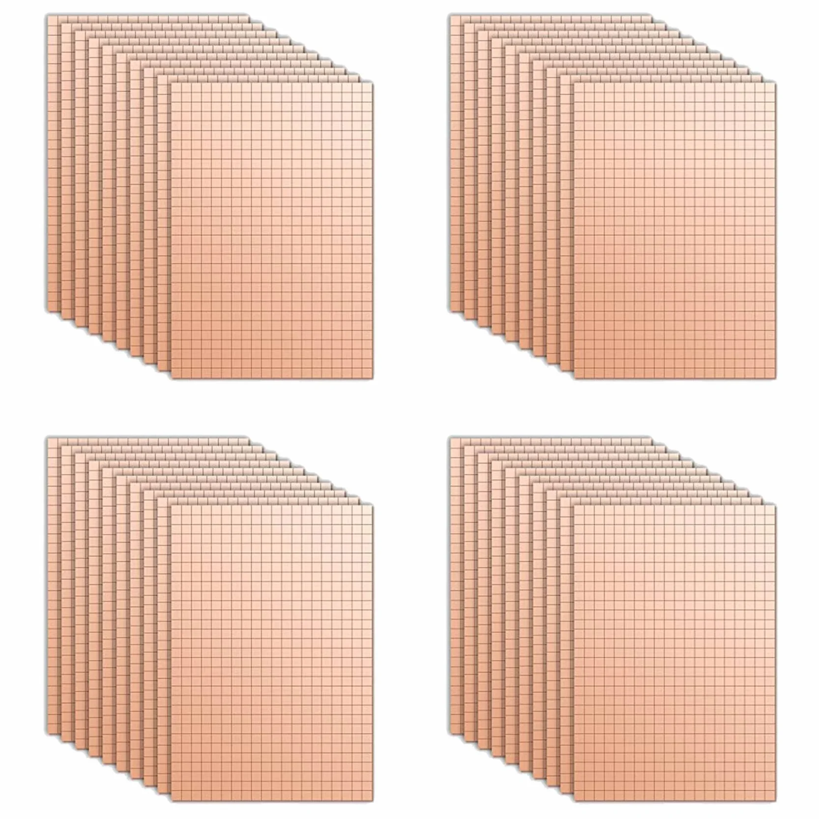 Płytki mozaikowe, lustro samoprzylepne, 40 arkuszy szklanych płytek 5 x 5 mm, szklane lusterka, naklejki mozaikowe (różowe złoto)
