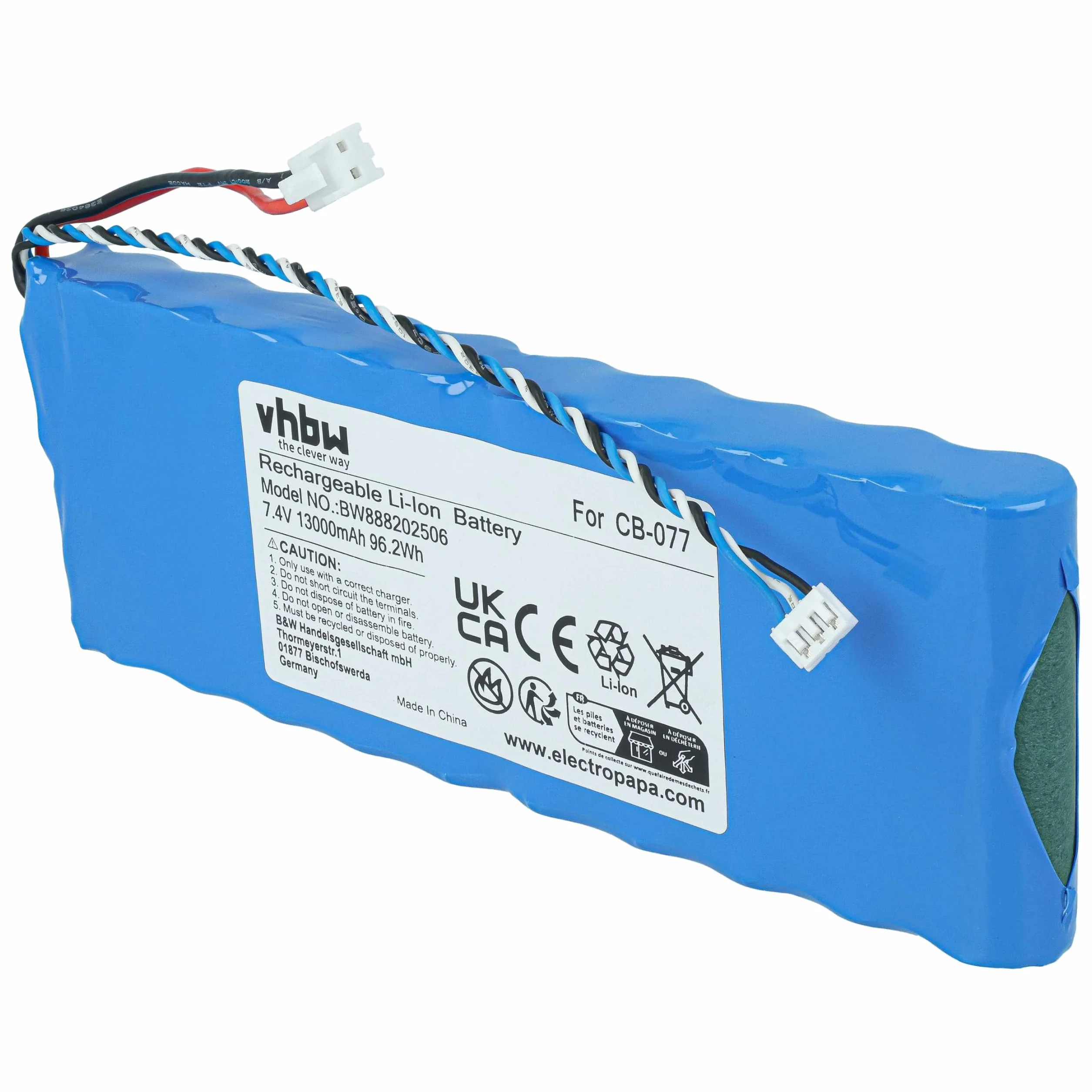 vhbw wymienny akumulator do Promax CB-077 do narzędzi pomiarowych (13000mAh, 7,4V, Li-ion)