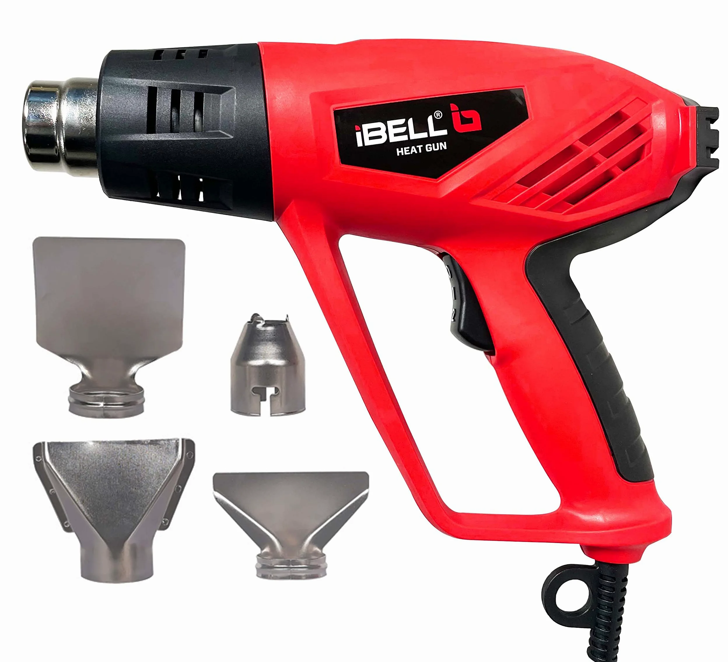 IBELL Opalarka HG20-82, 2000 W, podwójny przepływ powietrza 250 | 550 l/min, podwójna temperatura 350 °C | 550 ° C czerwony standard