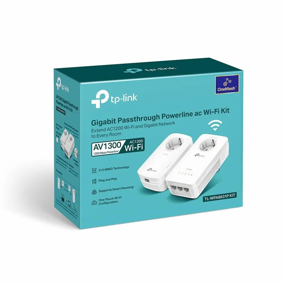 TP-Link TL-WPA8631P KIT Zestaw Powerline AV1300 WiFi AC1200 3 porty Gigabit OneMesh
