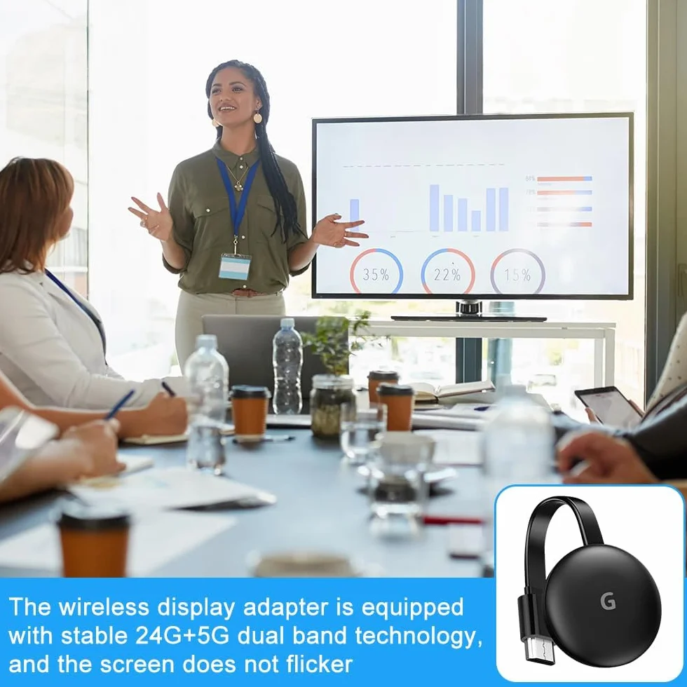 Bezprzewodowy adapter HDMI 5G 4K Full HD Miracast Display Dongle do TV Android iOS PC