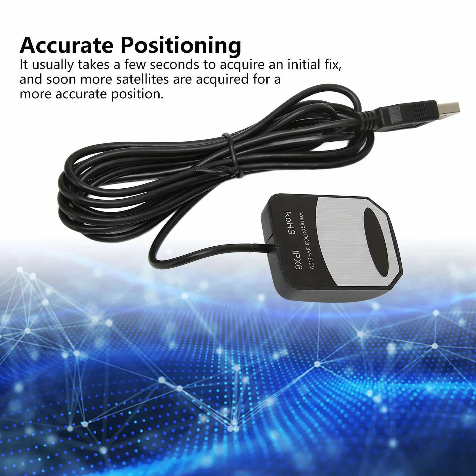 Moduł GPS USB Odbiornik Nawigacyjny Dongle Zewnętrzna Antena dla Earth Linux