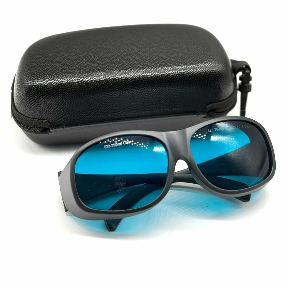 OD6+ 620-700nm czerwone laserowe okulary ochronne 648/650/660/694nm laserowe okulary ochronne