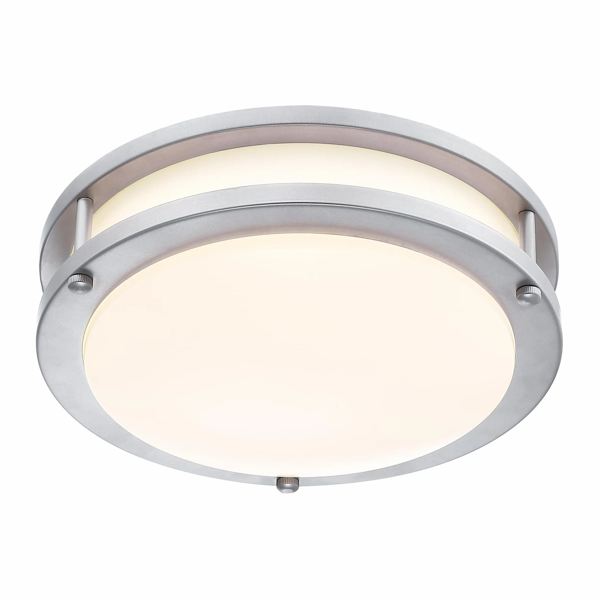 Okrągła lampa sufitowa ze szczotkowanego niklu 7,5 cala – podtynkowa lampa sufitowa LED do kuchni 2700 K / 3000 K / 3500 K / 4000 K / 5000 K regulowana szczotkowany nikiel łazienka