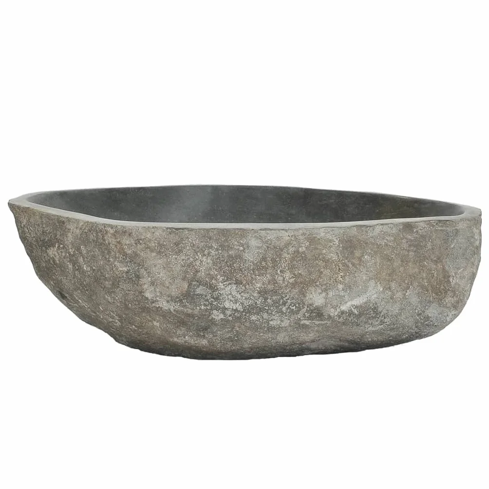 vidaXL Umywalka z kamienia rzecznego owalna 45-53 x 34-41 cm