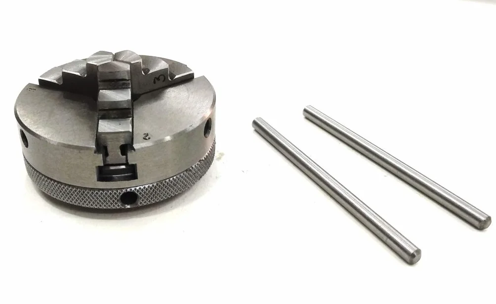 80 mm stół obrotowy do frezowania niskoprofilowego (65 mm uchwyt 3 szczękowy z tylną płytą i nakrętkami mocującymi)