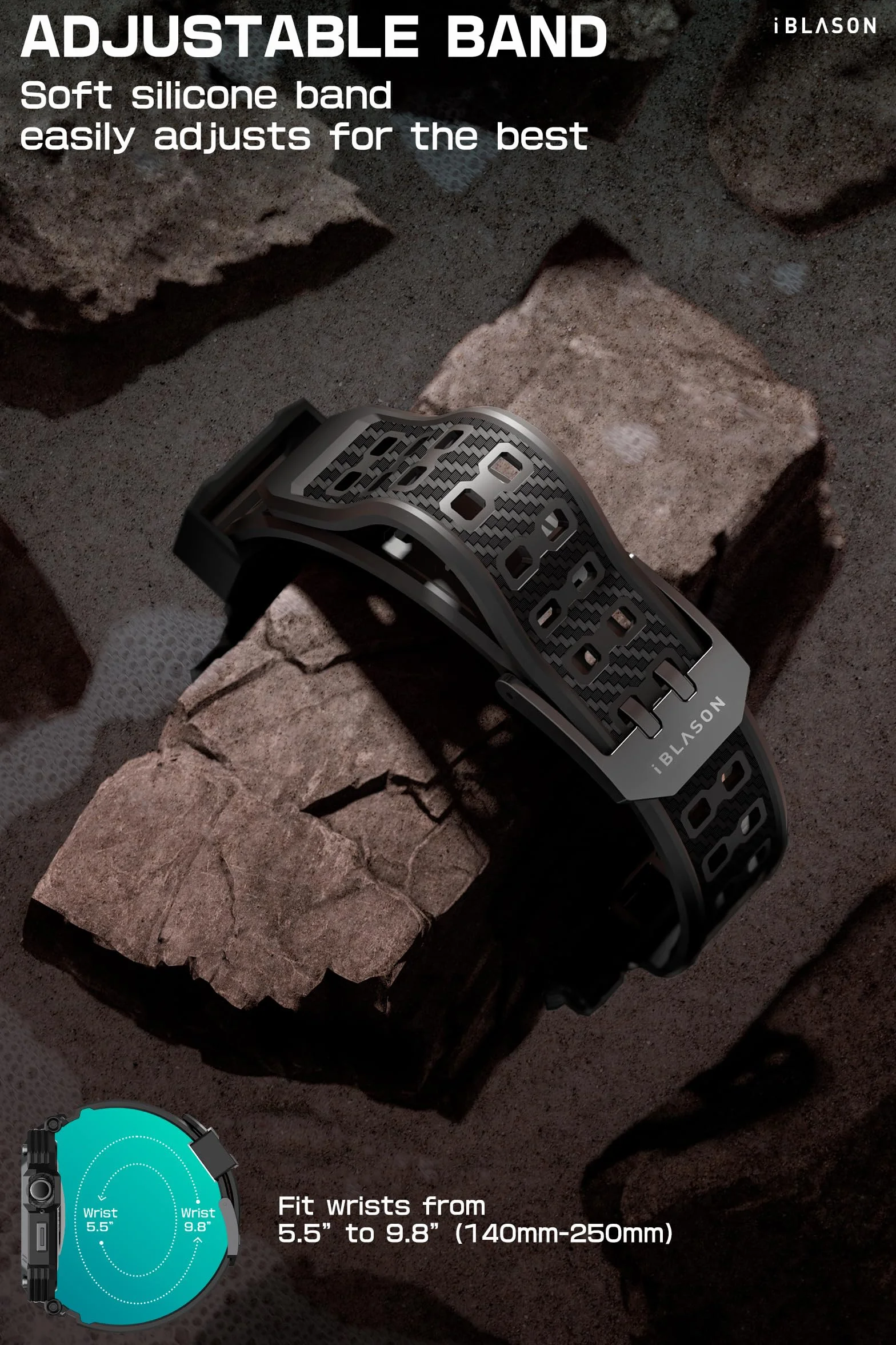 i-Blason Armorbox Etui do Apple Watch Series10 46 mm z regulowanym paskiem odpornym na wstrząsy