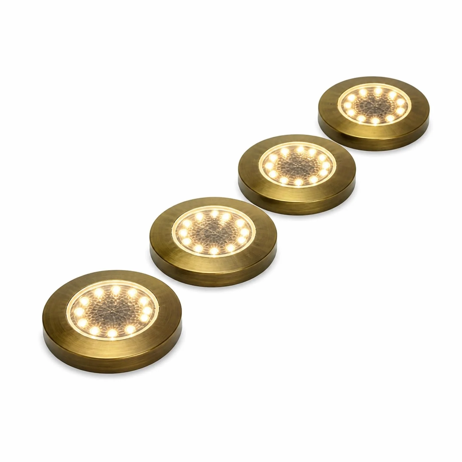 Lampy Solarne Naziemne, Solarne Lampy Gruntowe 8LED Zewnętrzne Ze Stali Nierdzewnej do ścieżki tarasowej(White,8PCS)