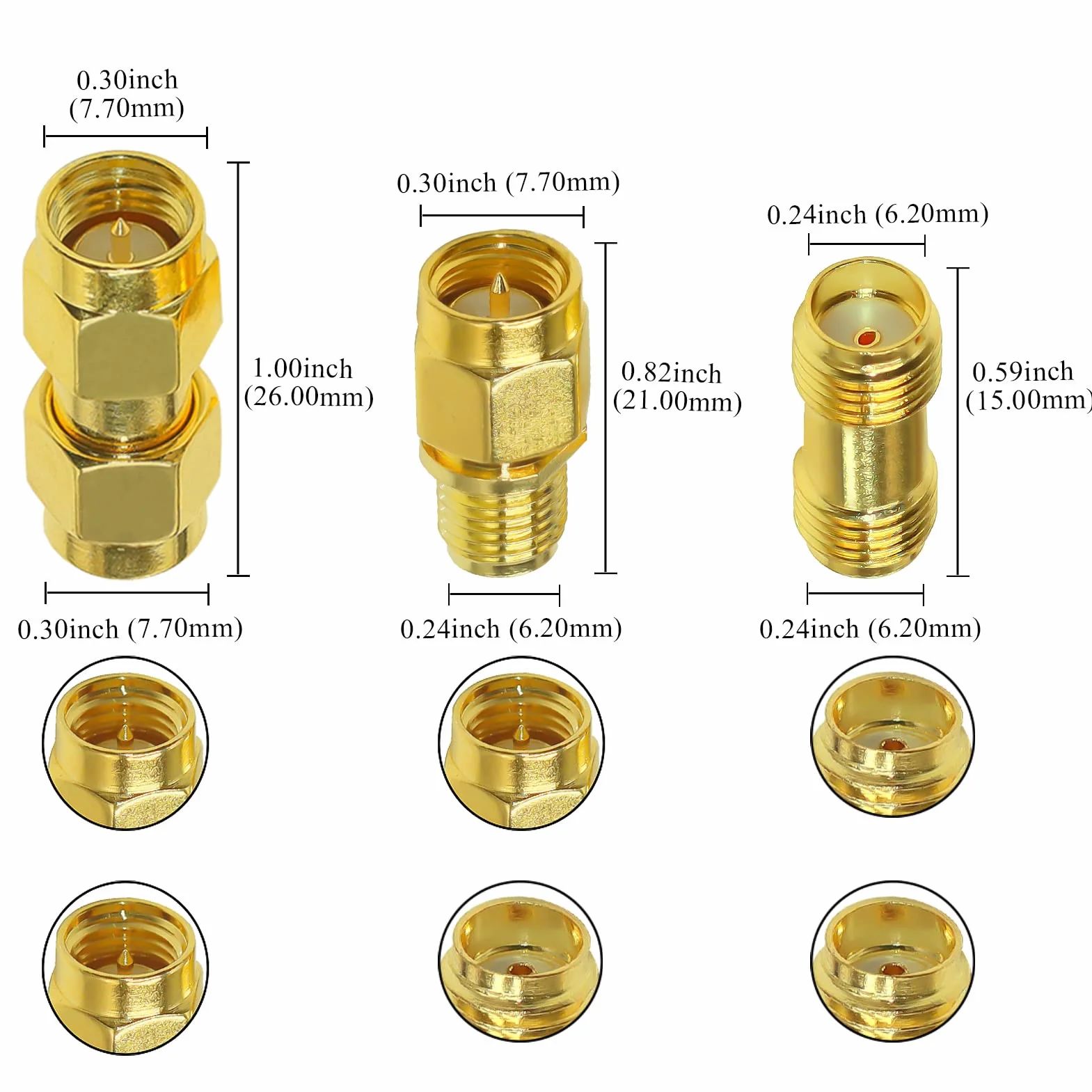 TUOLNK RG174 SMA kabel koncentryczny SMA męski na SMA żeński kabel koncentryczny RF 3,3 stopy (1 m) 3 szt. Adapter SMA Radio Ham, antena 3G 4G LTE, sprzęt SDR, ADS-B, GPS