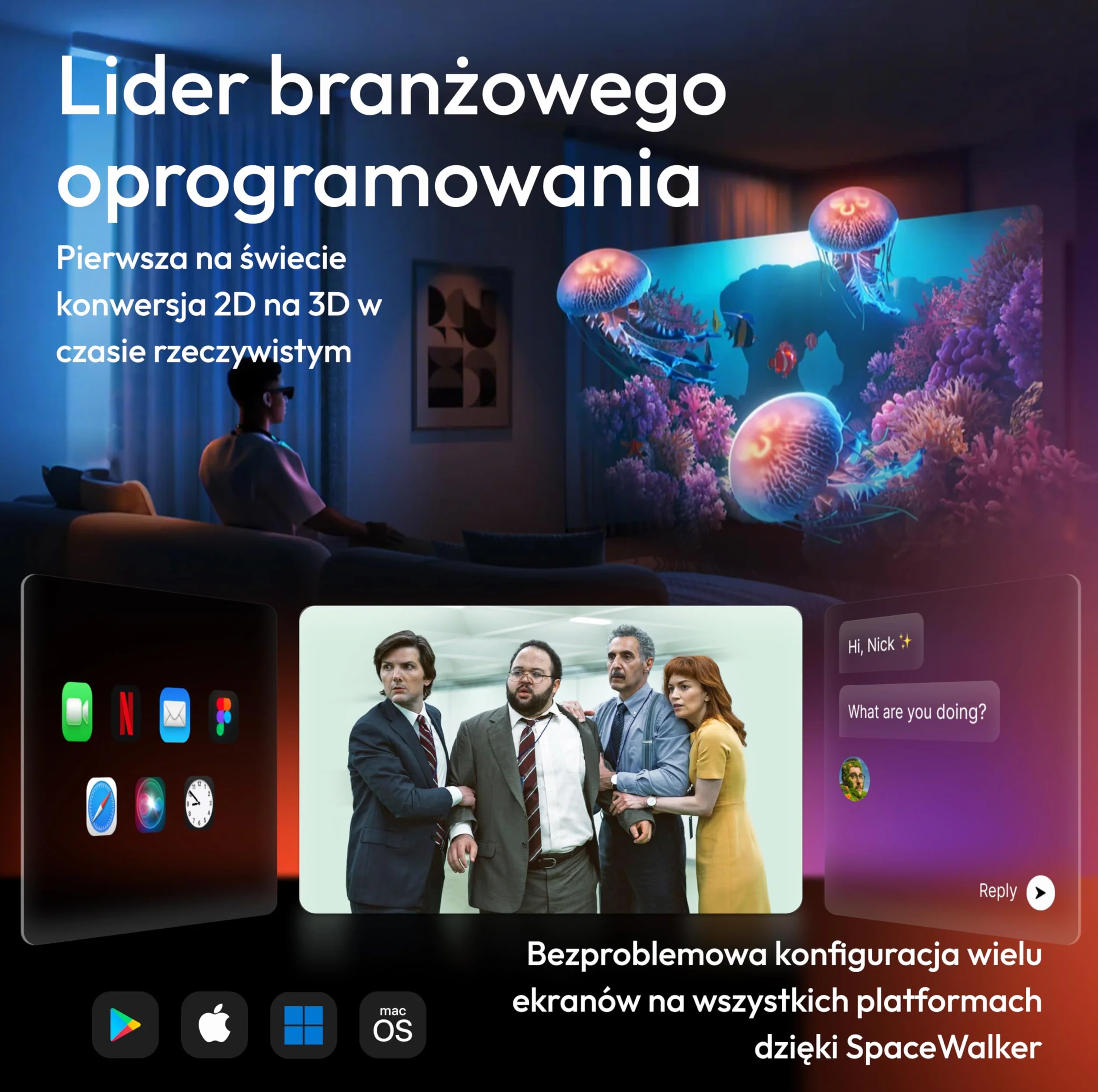 VITURE Luma Pro XR Okulary 152" 1200p 120Hz Ultra Ostry wyświetlacz 52° FOV Folia Elektrochromowa Harman Audio dla iPhone Android Mac PC Steam Deck Switch 2