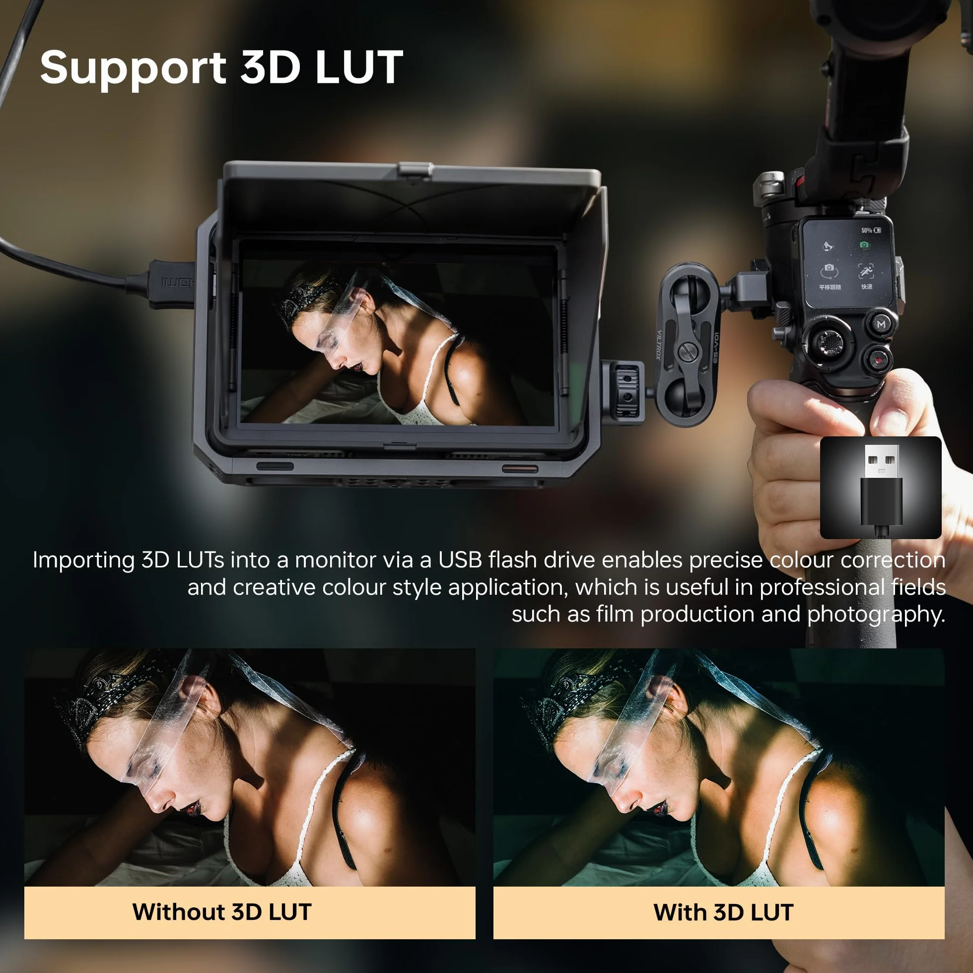 VILTROX Monitor kamery DC-X3 SDI