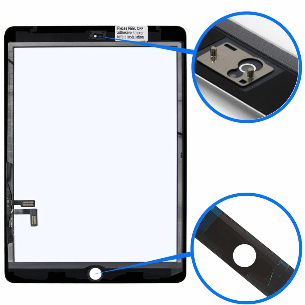 MMOBIEL Digitizer kompatybilny z iPad 5 2017 (czarny) ekran dotykowy o przekątnej 9,7 cala, w zestawie z narzędziami