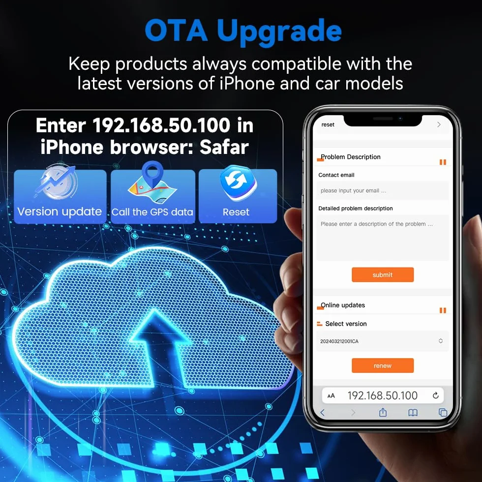 CarlinKit MINI5 bezprzewodowy adapter CarPlay, oryginalny przewodowy samochodowy CarPlay do bezprzewodowego, bardziej kompaktowy i wygodny do przechowywania