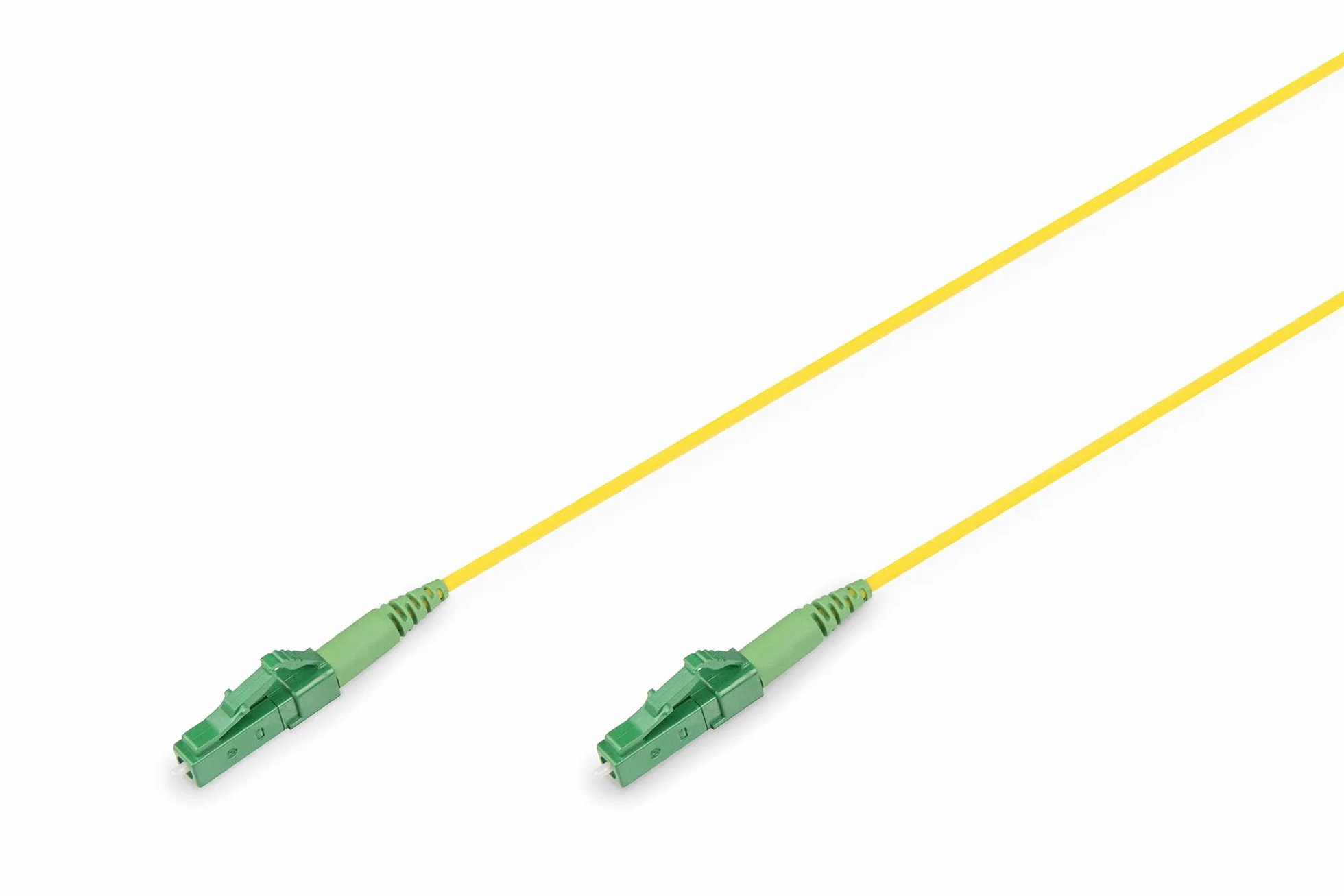 DIGITUS DK-2933-15-APC-SX - Kabel światłowodowy OS2-15 m - LC/(APC) do LC/(APC) - Kabel światłowodowy Simplex - FTTH, FTTB & FTTx - LAN SM Singlemode - Typ włókna: 9/125 µ - Żółty