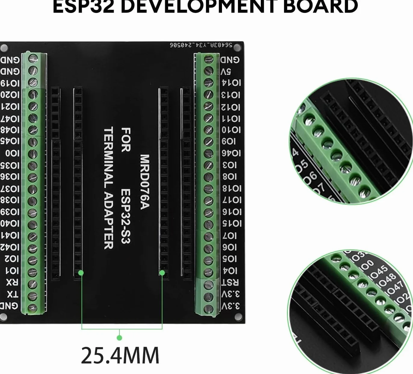 diymore 2 szt. do ESP32-S3 DevKitC-1 N16R8 moduł, organ ekspansji dla agencji rozwoju, do ESP32 S3 1-N16R8 deska rozwojowa z WiFi, Bluetooth 5.0, antena USB C
