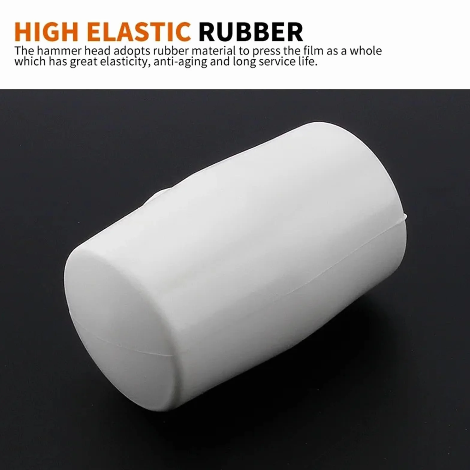 Młotki gumowe, 1 szt. Wytrzymały biały gumowy młotek do montażu płytek ceramicznych, kleju plastikowego, 55 mm, 60 mm, 70 mm średnicy z uchwytem antypoślizgowym(60mm Diameter)