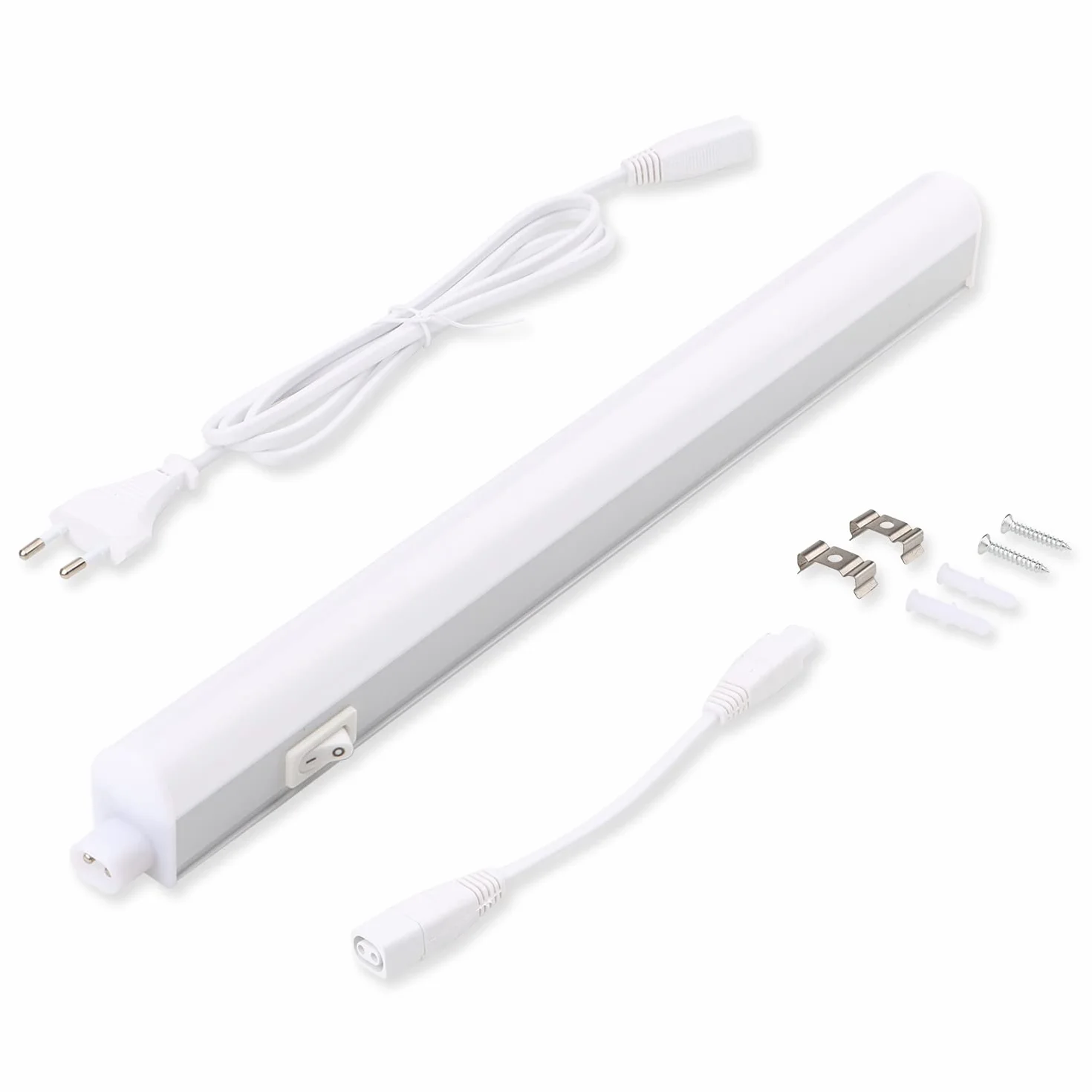 da LIGHT Lampa podszafkowa LED do kuchni, 5 W, 31,5 cm, 450 lm, 3000 K, ciepła biel, listwa świetlna, oświetlenie szafy, super jasna biel, możliwość rozszerzenia dzięki systemowi wtykowemu