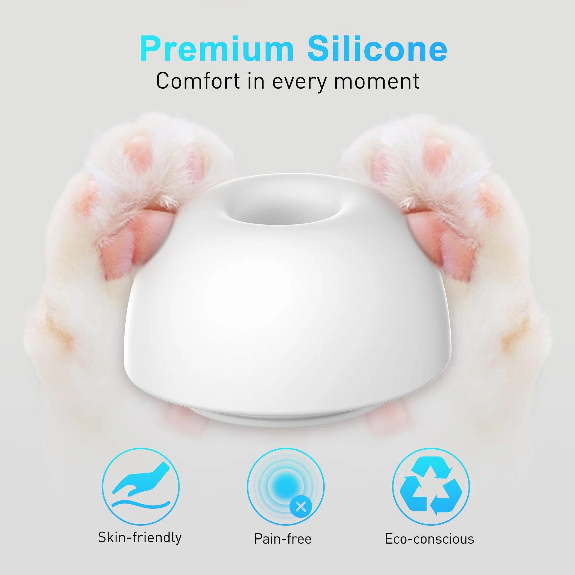 YISH Wymienne Końcówki Douszne do AirPods Pro/Pro 2: 4 Pary Silikonowych Zatyczek z Redukcją Szumów, Pudełko i Długopis Czyszczący (XS/S/M/L)