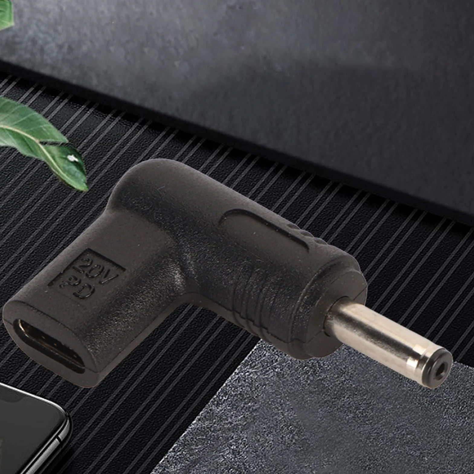 Adapter USB C na DC 4,0 mm x 1,35 mm 100 W PD Typ C żeński na męski 18,5–20 V USB 3.1