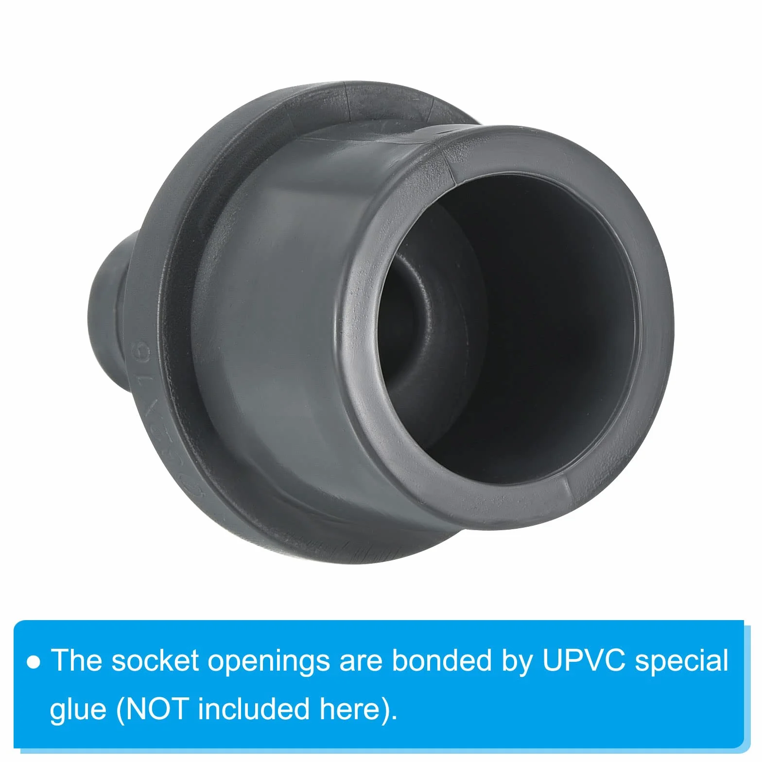 PATIKIL Złączka do rur redukcyjnych UPVC 32 x 16 mm, 1 opakowanie złącze adaptera prostego sprzęgła, szary