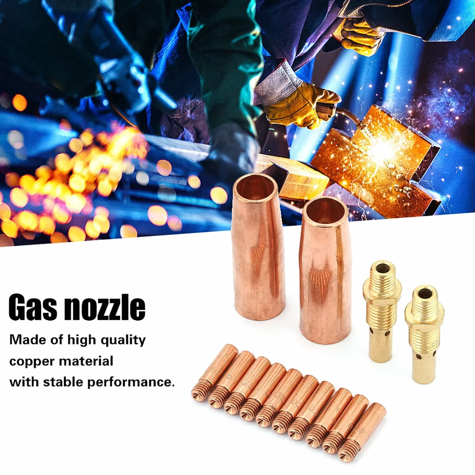 14 stücke Düsen Diffusor Tip Kit für Tweco MIG Schweißpistole