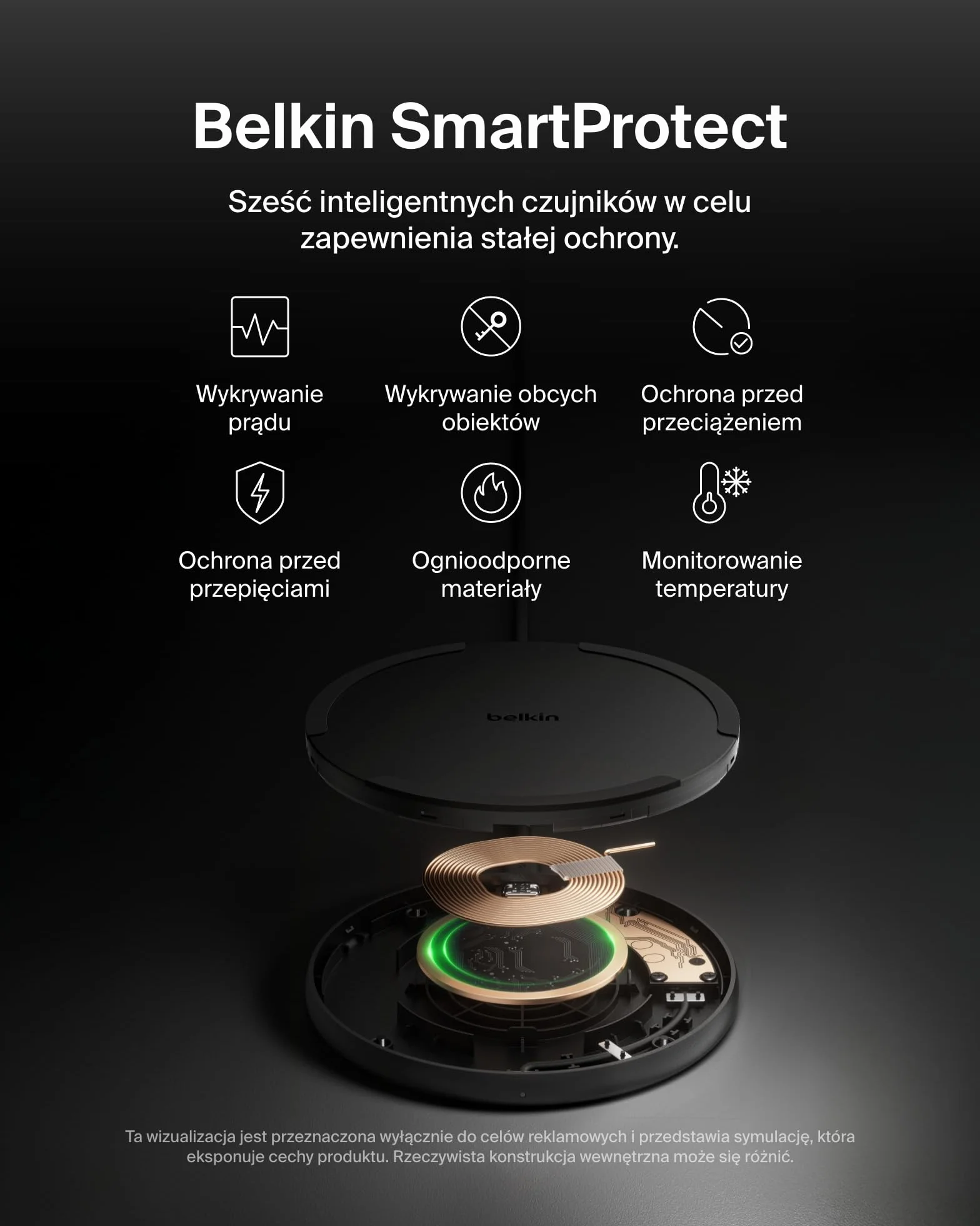 Belkin Bezprzewodowa Podkładka Ładująca 15W Qi Czarna