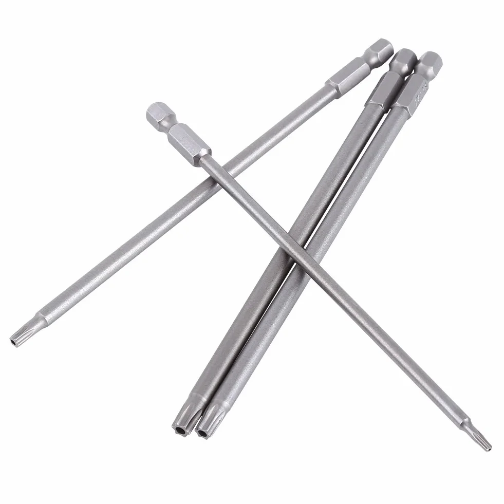 8 Sztuk 150mm S2 Steel Star T8, T10, T15, T20, T25, T27, T30, T40 Torx Torx Długie Bity Głowica Wkręów Zestaw Narzędzi Ręcznych Wiertła Zestaw Śrubokrętów Magnetycznych