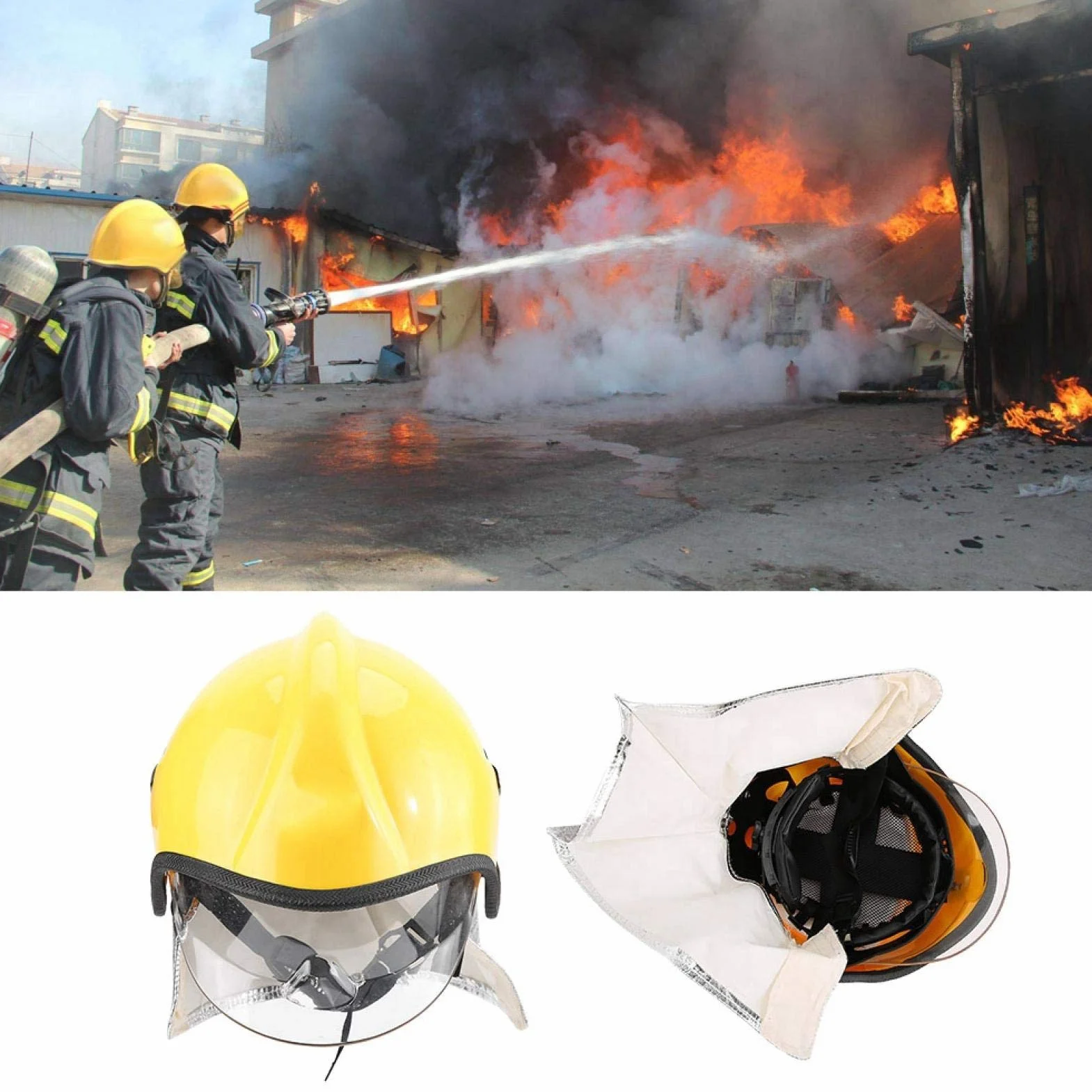 Kask ratowniczy, kask ochronny, hełm odporny na wysokie temperatury, z odpornością na wstrząsy elektryczne i ognioodpornością