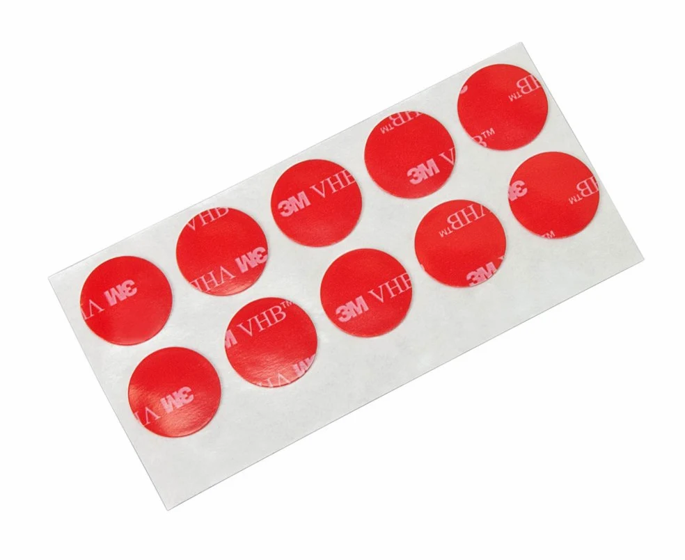 TapeCase 3M 4905 CIRCLE-0,5"-250 VHB 4905 przezroczysta dwustronna taśma akrylowa ogólnego przeznaczenia, grubość 20 mil (0,51 mm) koła, 250 kółek/opakowanie - (1 rolka) (250 sztuk)