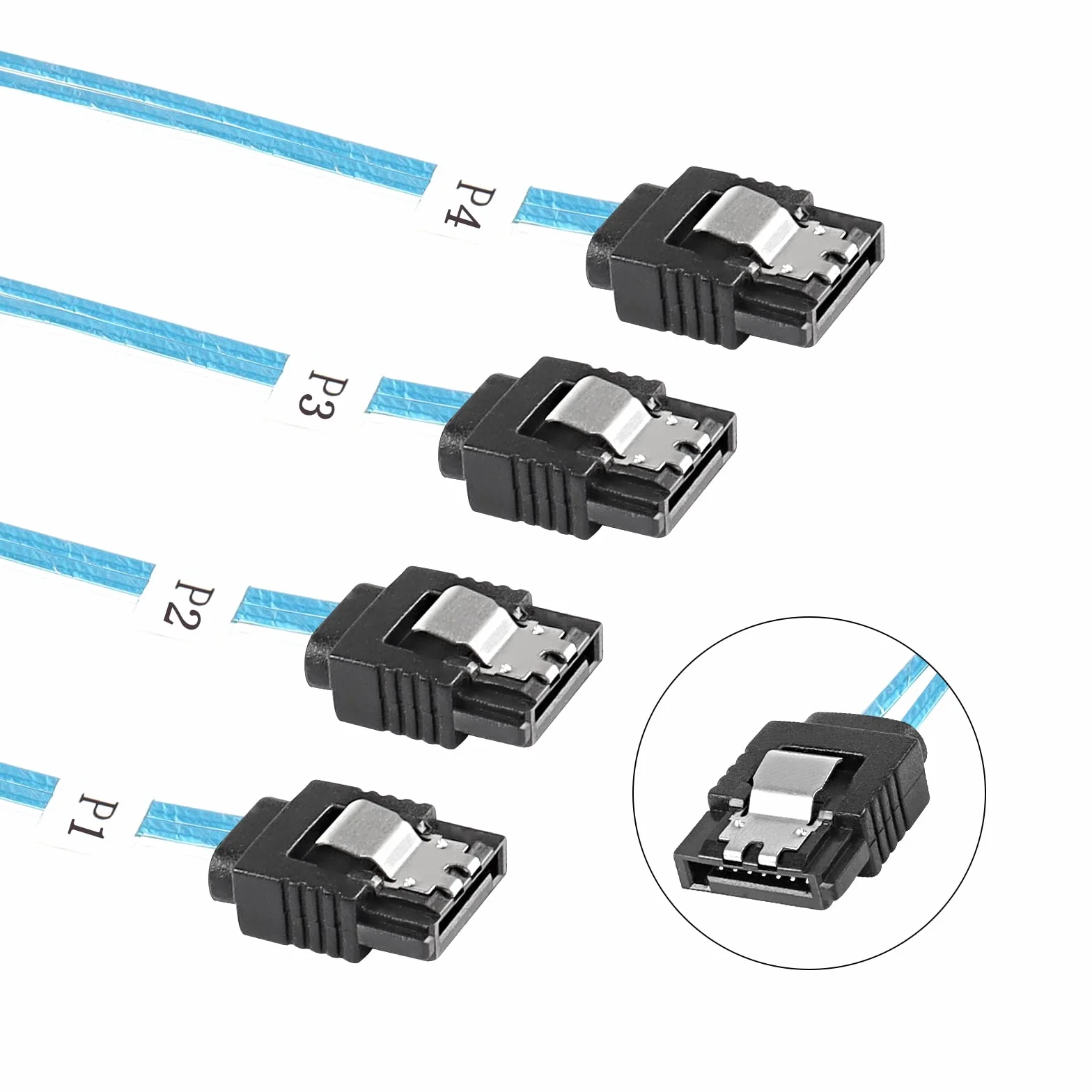 Slimline SAS 4.0 SFF-8654 4i 38 Pin Host do SATA 7 Pin X4 kabel transmisji danych serwer 0,5M