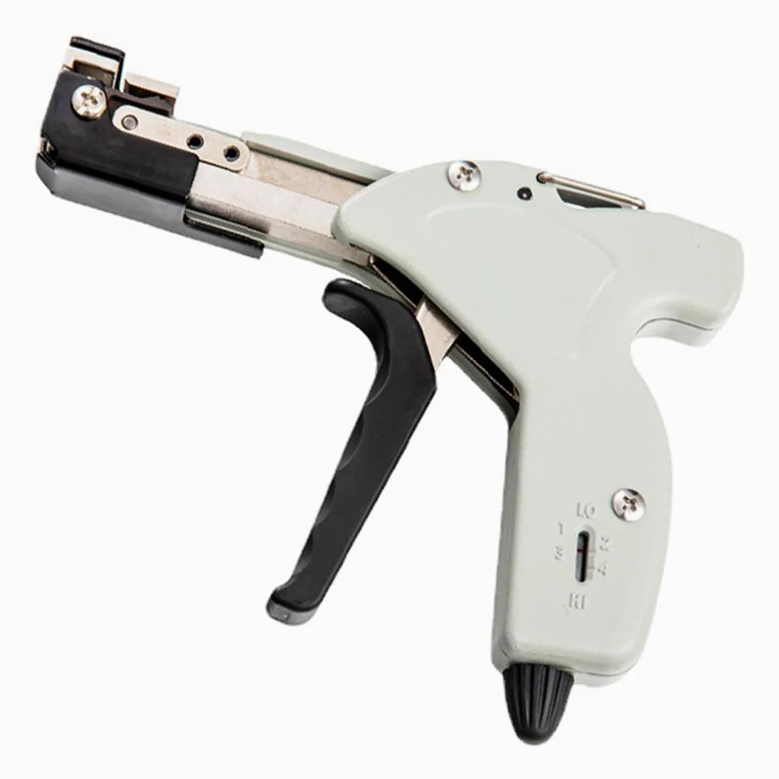 Automatyczny pistolet do opasek kablowych ze stali nierdzewnej z regulowanym naciągiem i obcinakiem – wytrzymałe narzędzie do opasywania przewodów wydechowych i zaciskania