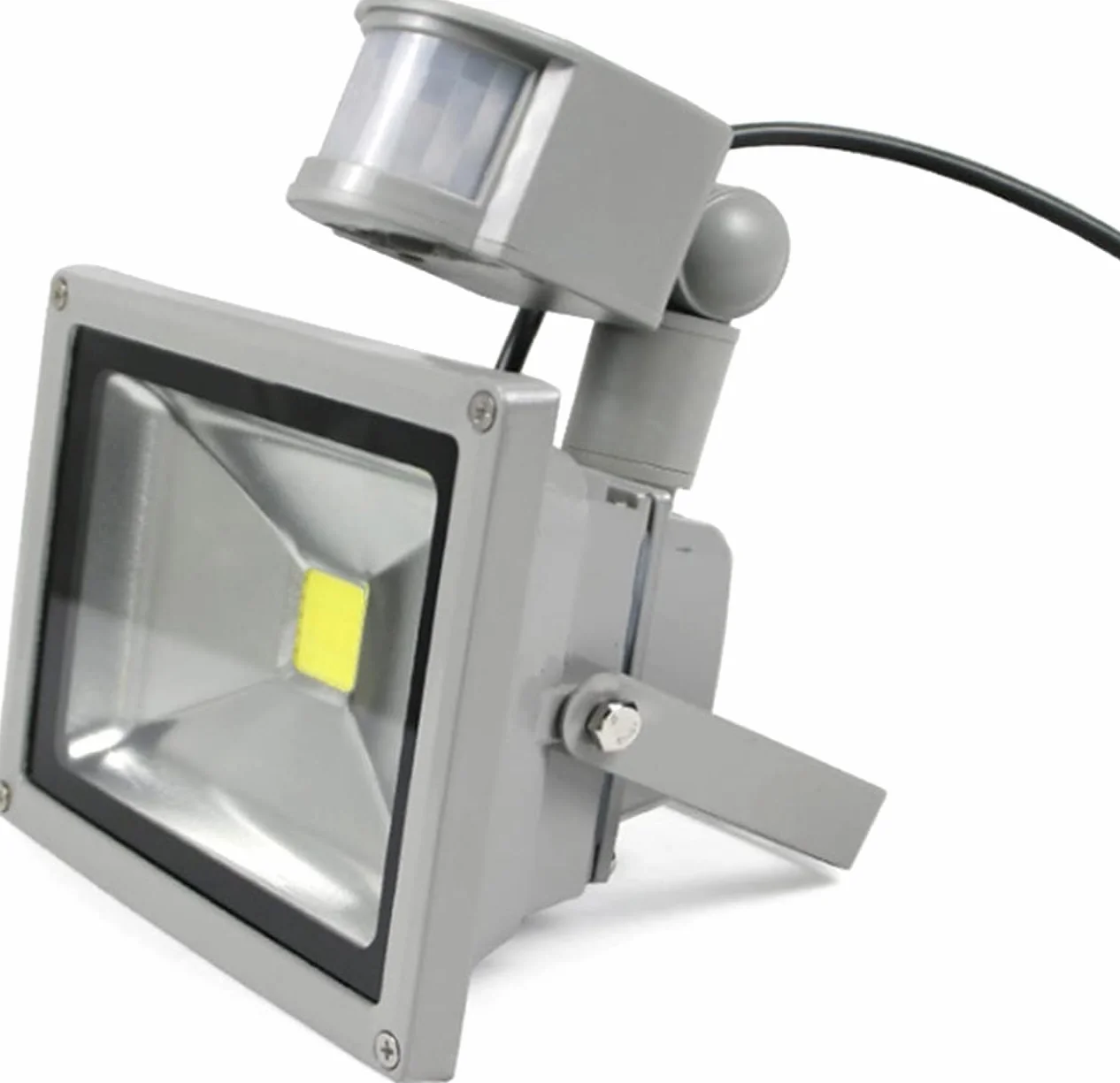 Lampy solarne zewnętrzne, Zabezpieczenie czujnika ruchu LED, super jasny IP66 6500 K do garażu, ogrodu i drzwi(10W)