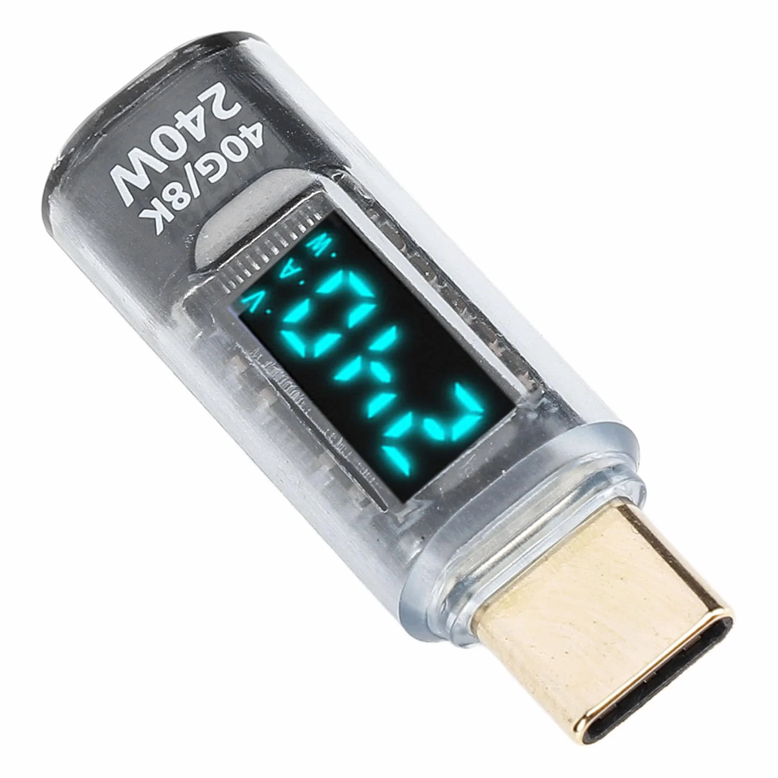 Tester Miernika Mocy Adaptera USB C PD240W 60 Hz 40 Gb/s 8K Wykryj Napięcie Prądu