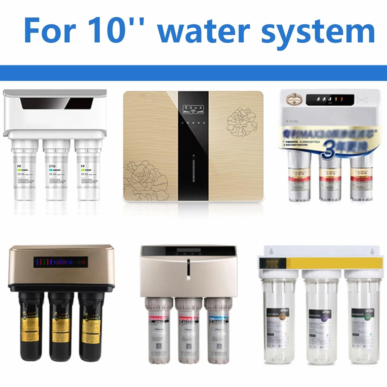 Wkład zmiękczający wodę z żywicą kationową 10" x 2,5", filtr wymienny, do 10-calowych systemów filtrów wody do całego domu (opakowanie 3 szt.)