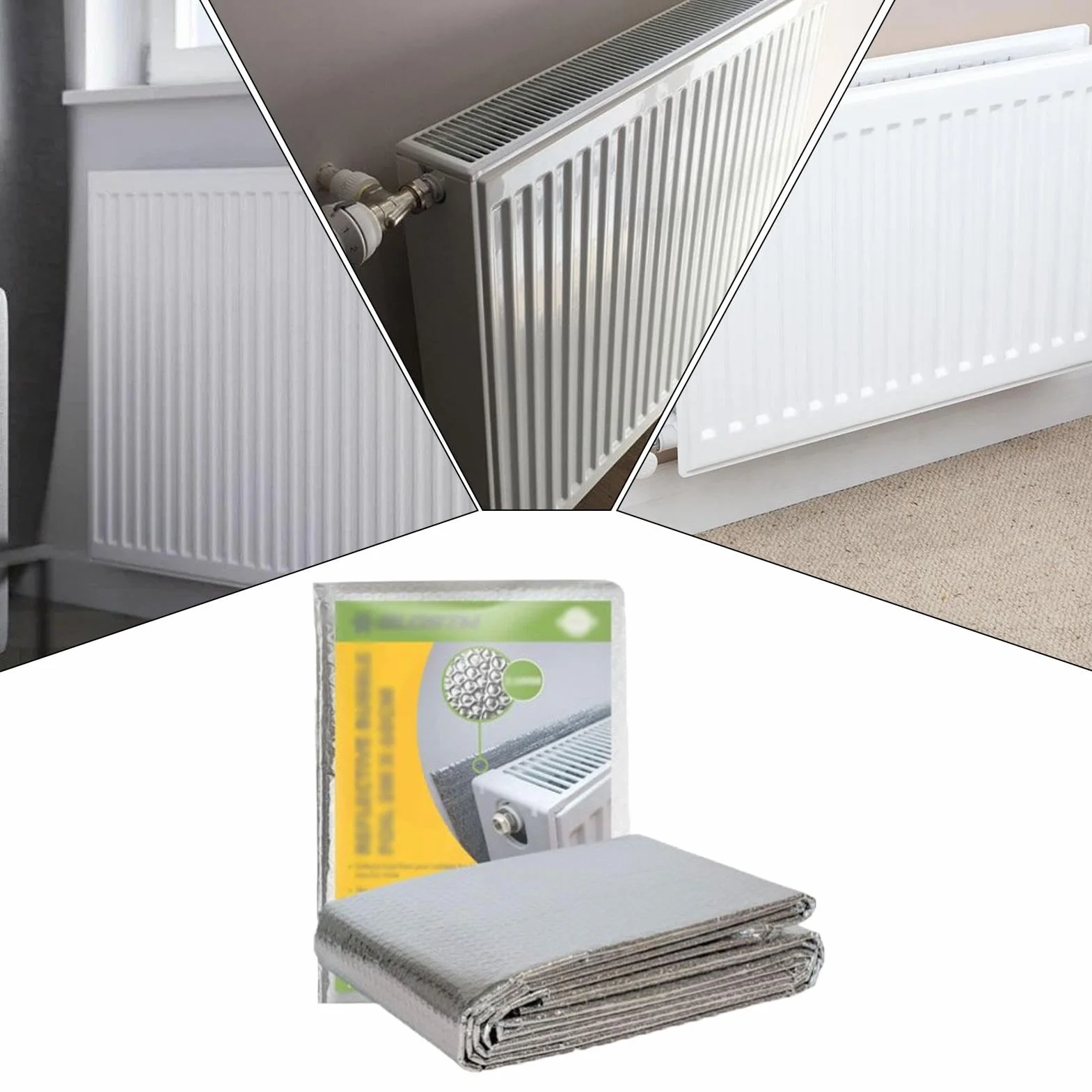 Supply Cube Radiator Reflector Foil Insulation Roll, Professional Radiator Reflector Panels, 60cm X 5m/24inch X 16ft, Aluminum Foil Window Insulation, Thermal Insulation for Rv Roof