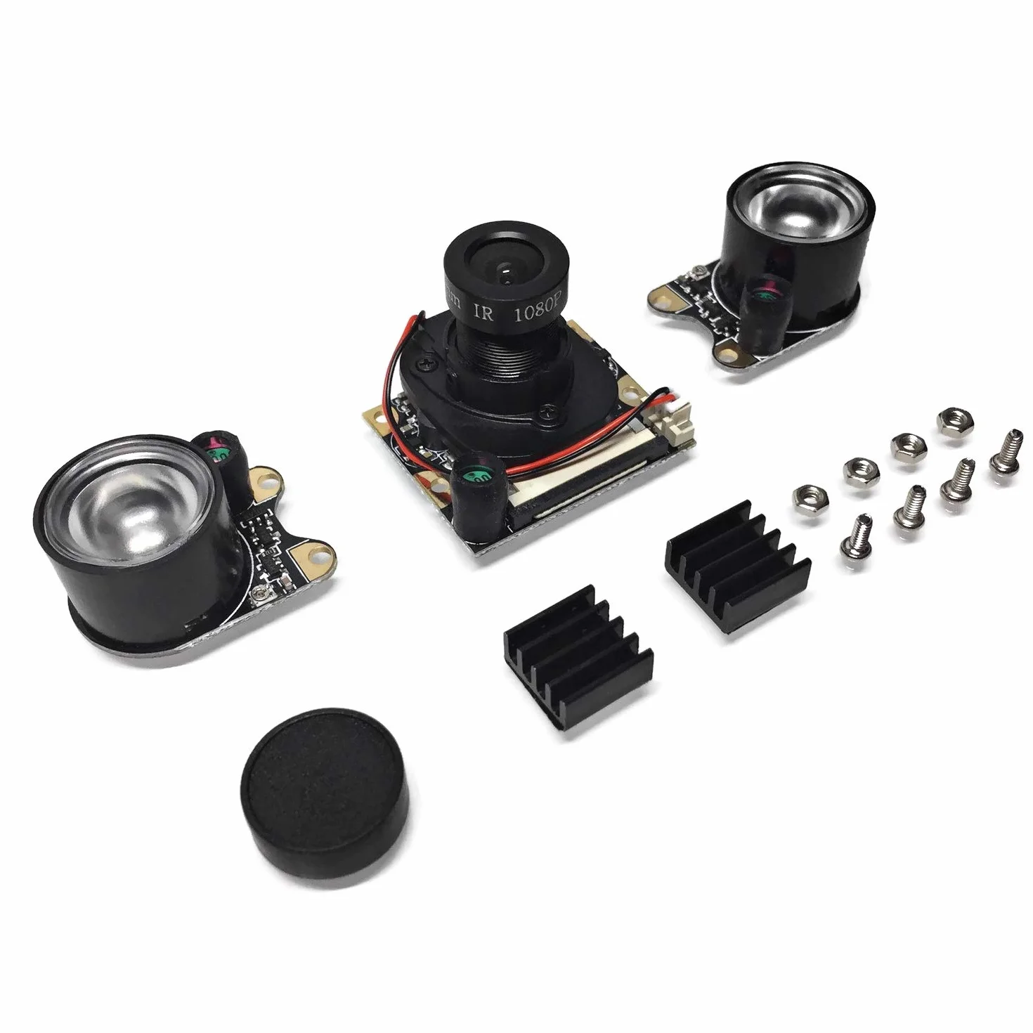 Raspberry Pi moduł kamery z automatycznym filtrem blokującym podczerwień – Full HD Pi Cam V2 noktowizor z diodami LED na podczerwień (standardowy obiektyw 75,5°)
