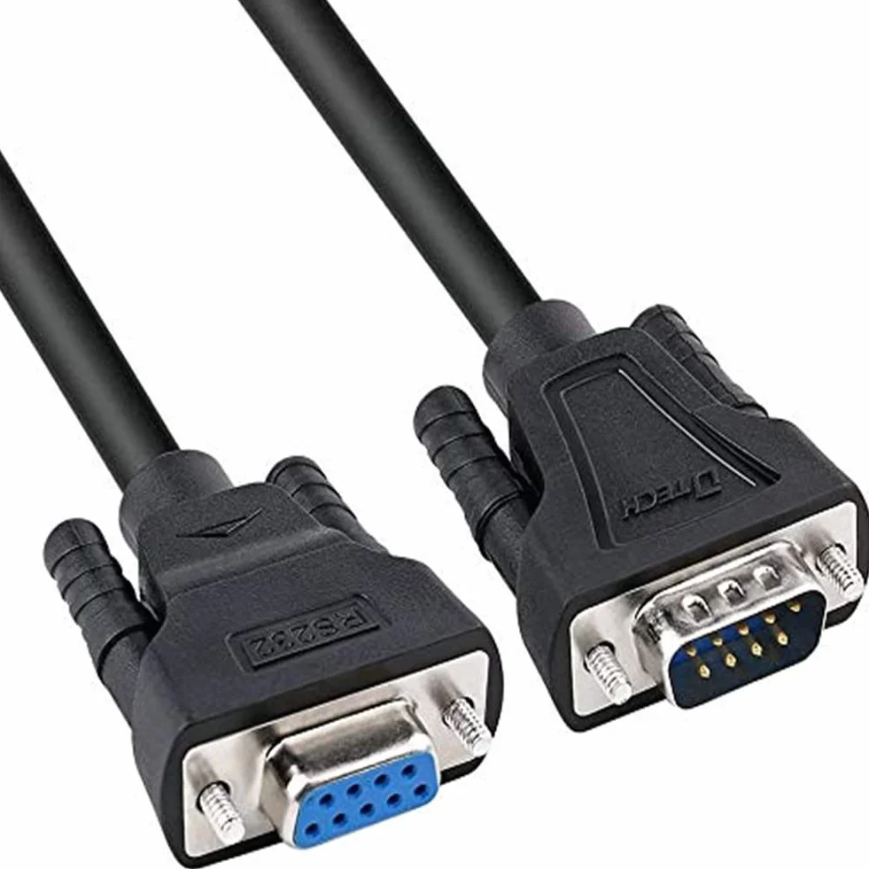 DTECH kabel szeregowy RS232 0,5 m przedłużacz 9-biegunowy czarny