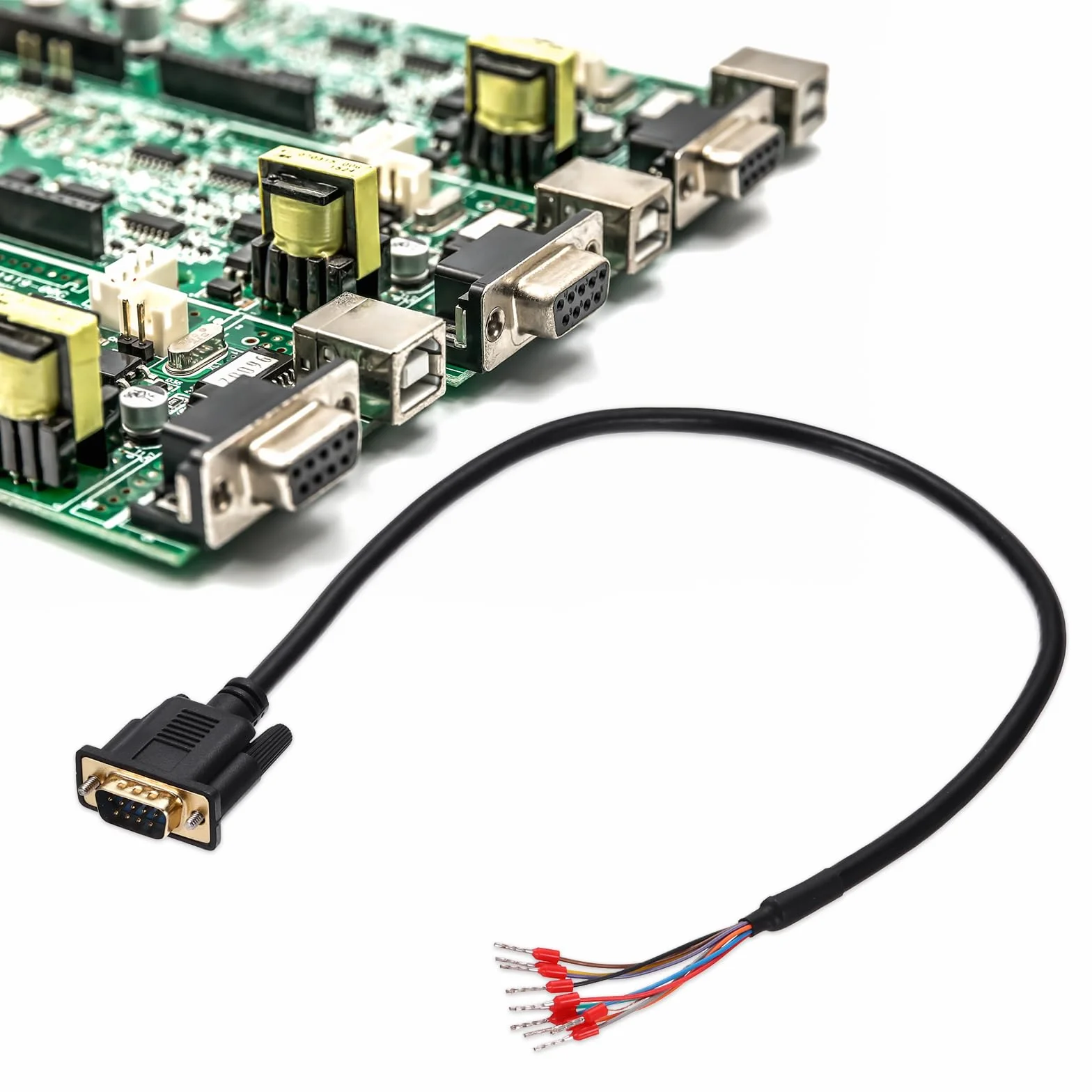 QUARKZMAN DB9 RS232 kabel szeregowy 26AWG 0,5 m podwójnie ekranowany