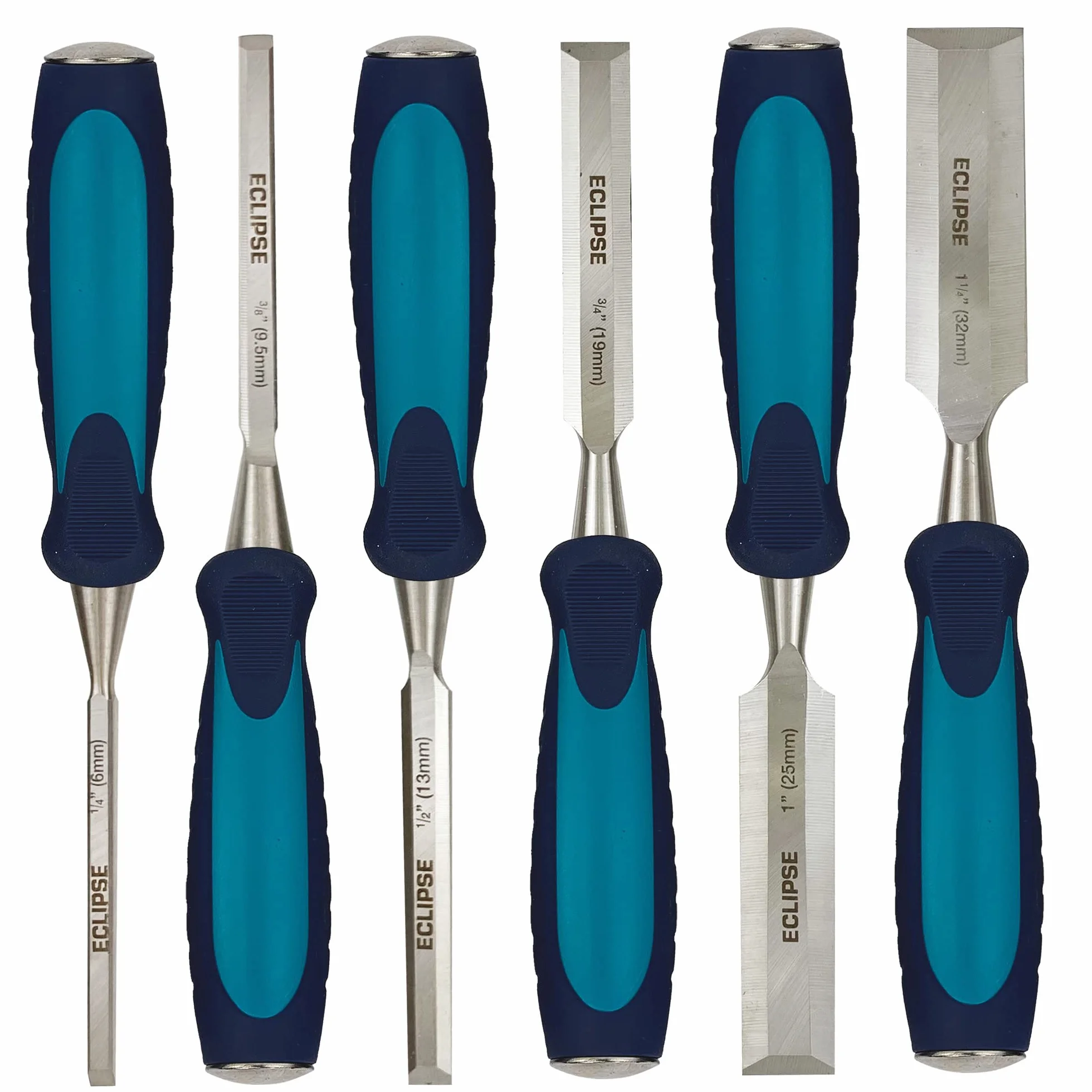 ECLIPSE Professional Tools Bewc6Bce Zestaw Dłut do Drewna, Niebieski