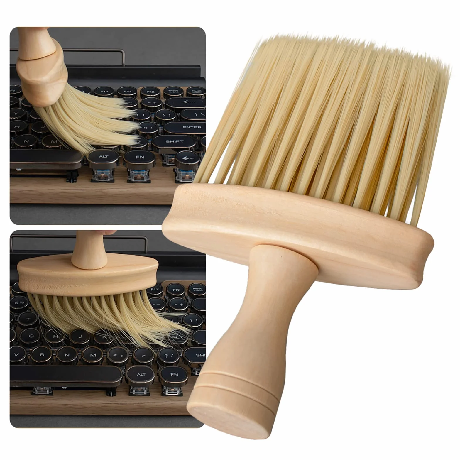 Szczotka do czyszczenia klawiatury drewniana antystatyczna PC Laptop Keyboard Cleaner Track Wąska przestrzeń Narzędzie do czyszczenia