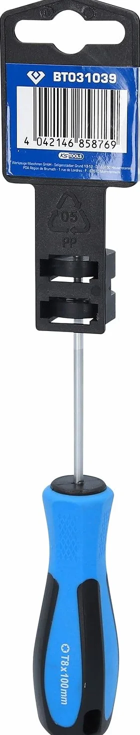 BRILLIANT TOOLS BT031039 Wkrętak TORX, T8 x 100 mm [Powered by KS TOOLS]