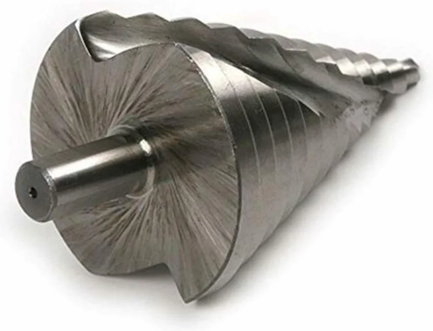 Zestaw wierteł stopniowych z rowkiem spiralnym, Otwieracz do otworów metalowych 110 mm Stożkowy otwór HSS Powlekany tytanem Wiertło stopniowe Narzędzie elektryczne HSS 6-60 mm Stal