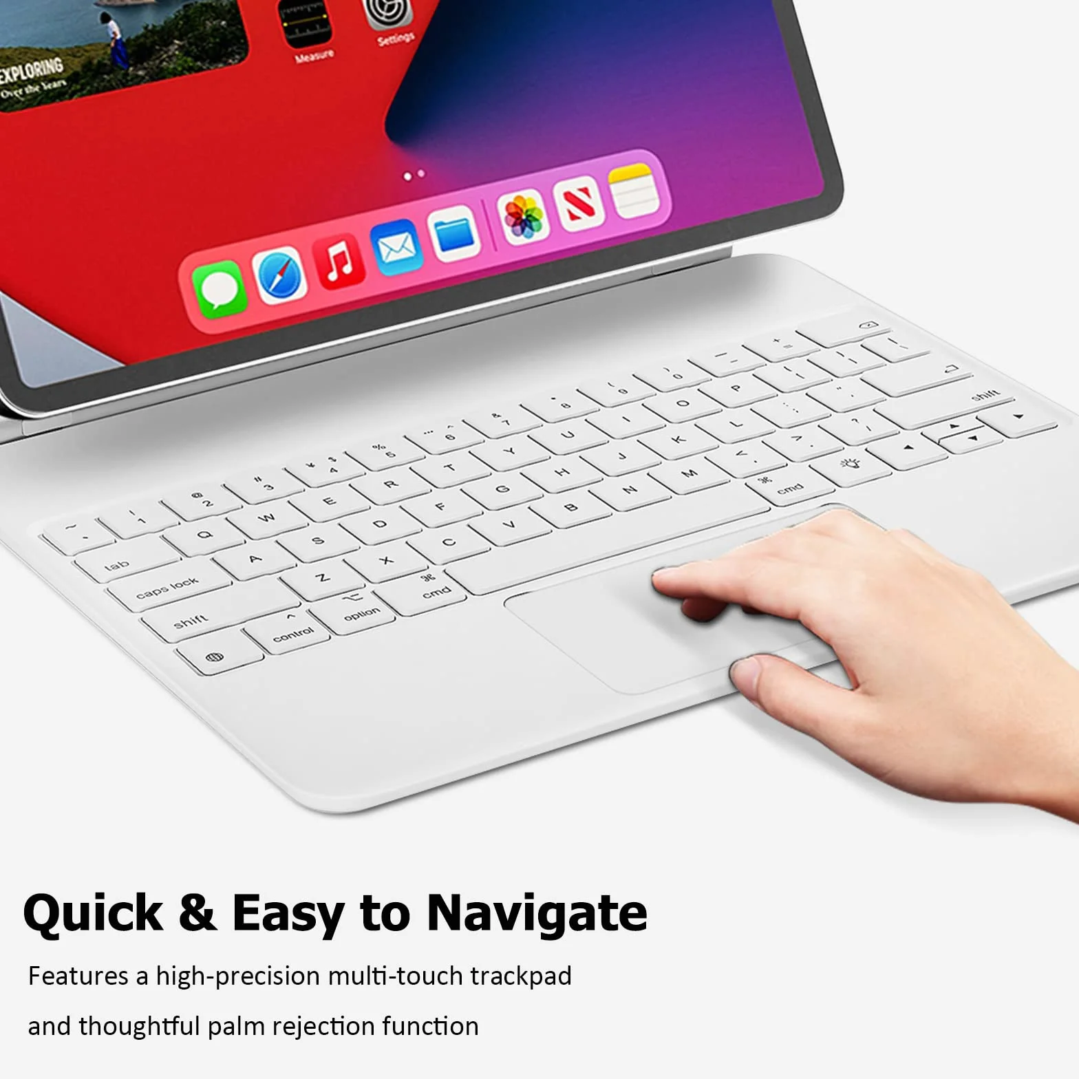 Magic Keyboard 10.9 iPad Air (5, 4 generacji), etui z klawiaturą do iPada Pro 11 cali (3. / 2. / 1. generacji) wolnounosząca się podstawa, magnetyczna klawiatura z gładzikiem, USA QWERTY