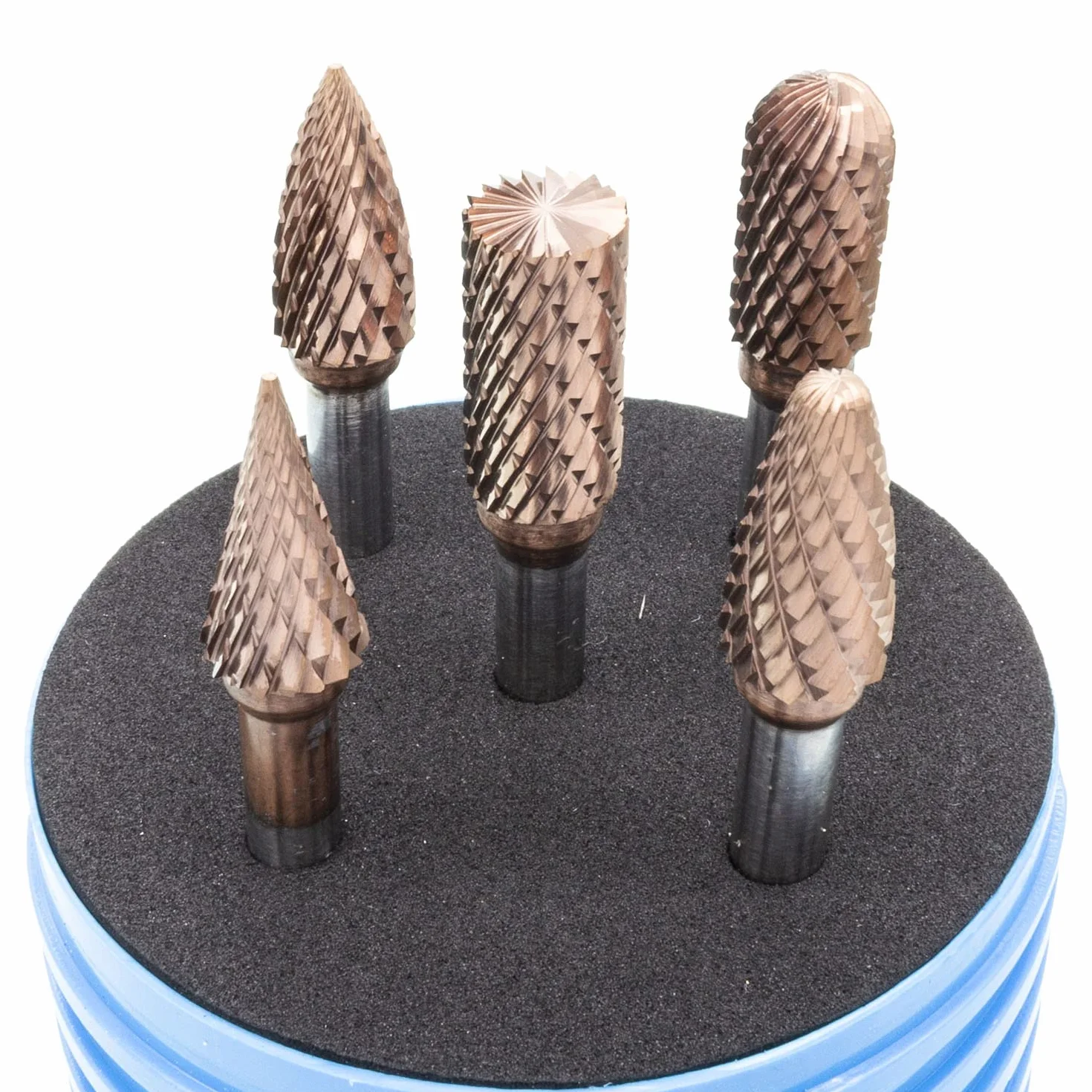 Głowica 10 mm z długością cięcia 20 mm i trzpieniem z węglika spiekanego 6 mm, zestaw 5 szt. (ZYAS, WRC, SKM, RBF, SPG) do miękkiej i hartowanej stali, stali nierdzewnej i innych materiałów