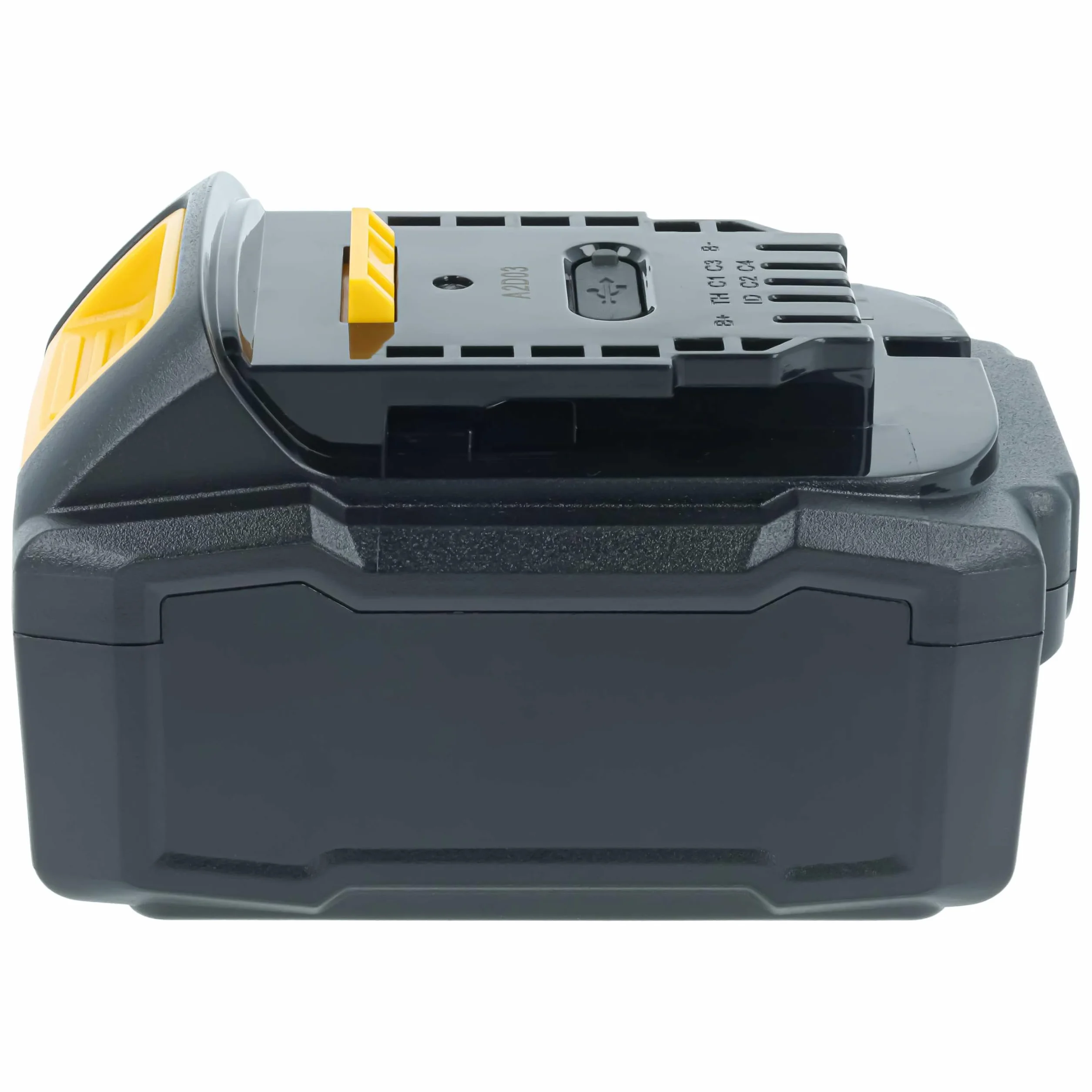 vhbw 2 x zamiennik baterii do Dewalt DCB206 do elektronarzędzi (5000 mAh, litowo-jonowy, 18 V), 1 x port USB C